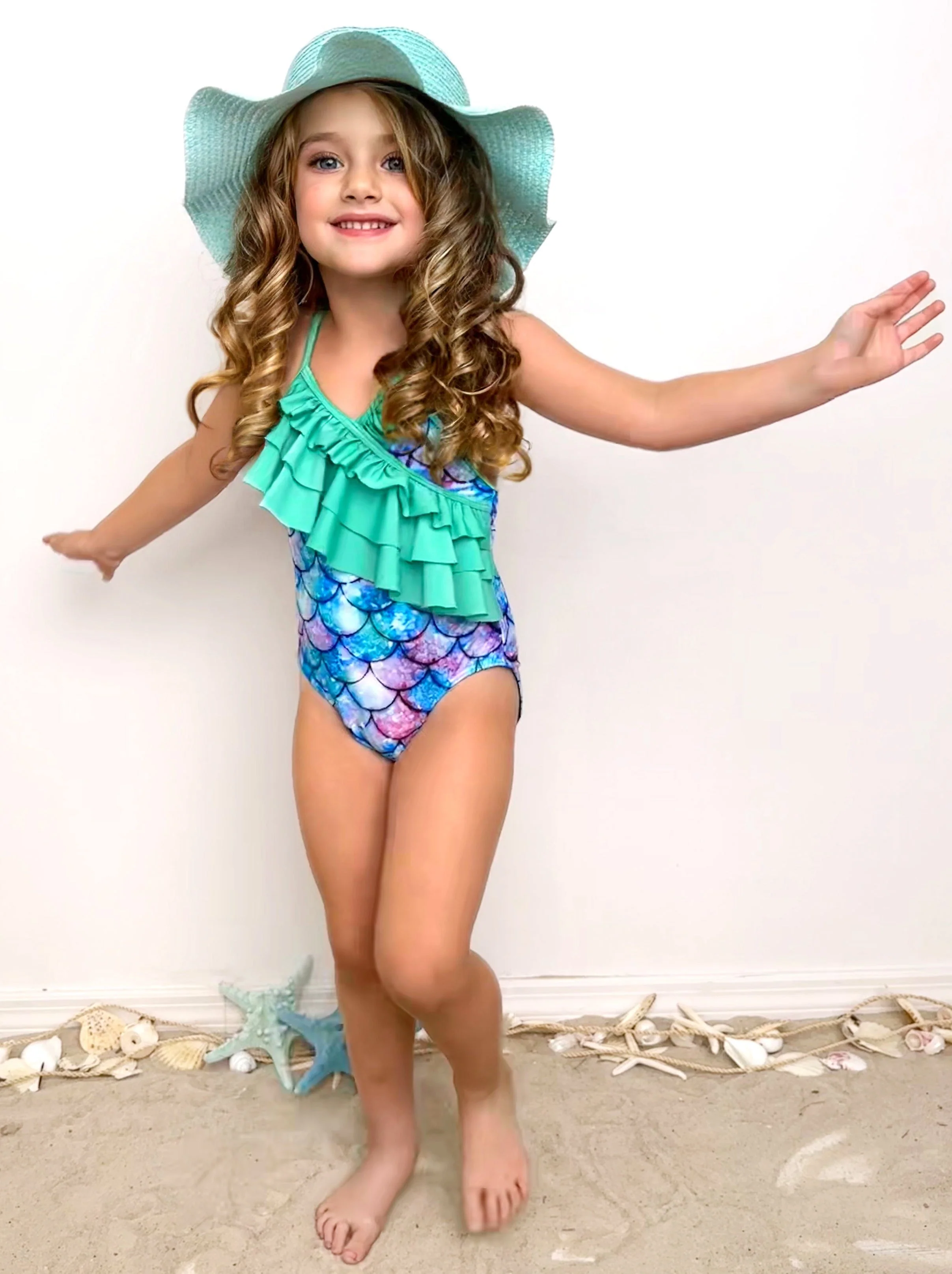 Enchanted Vacay Mermaid Print One-Piece Swimsuit - Image 5