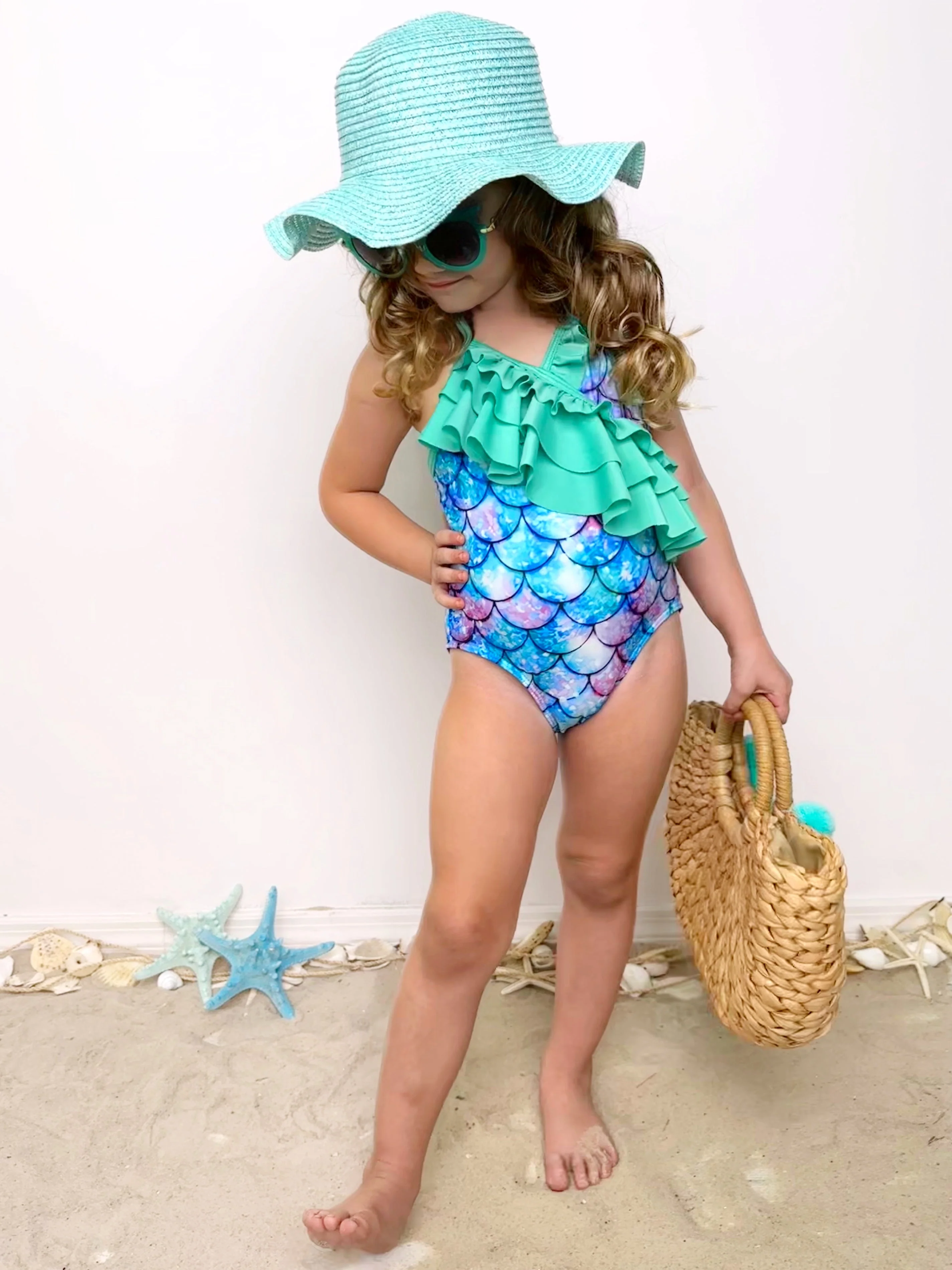 Enchanted Vacay Mermaid Print One-Piece Swimsuit - Image 6