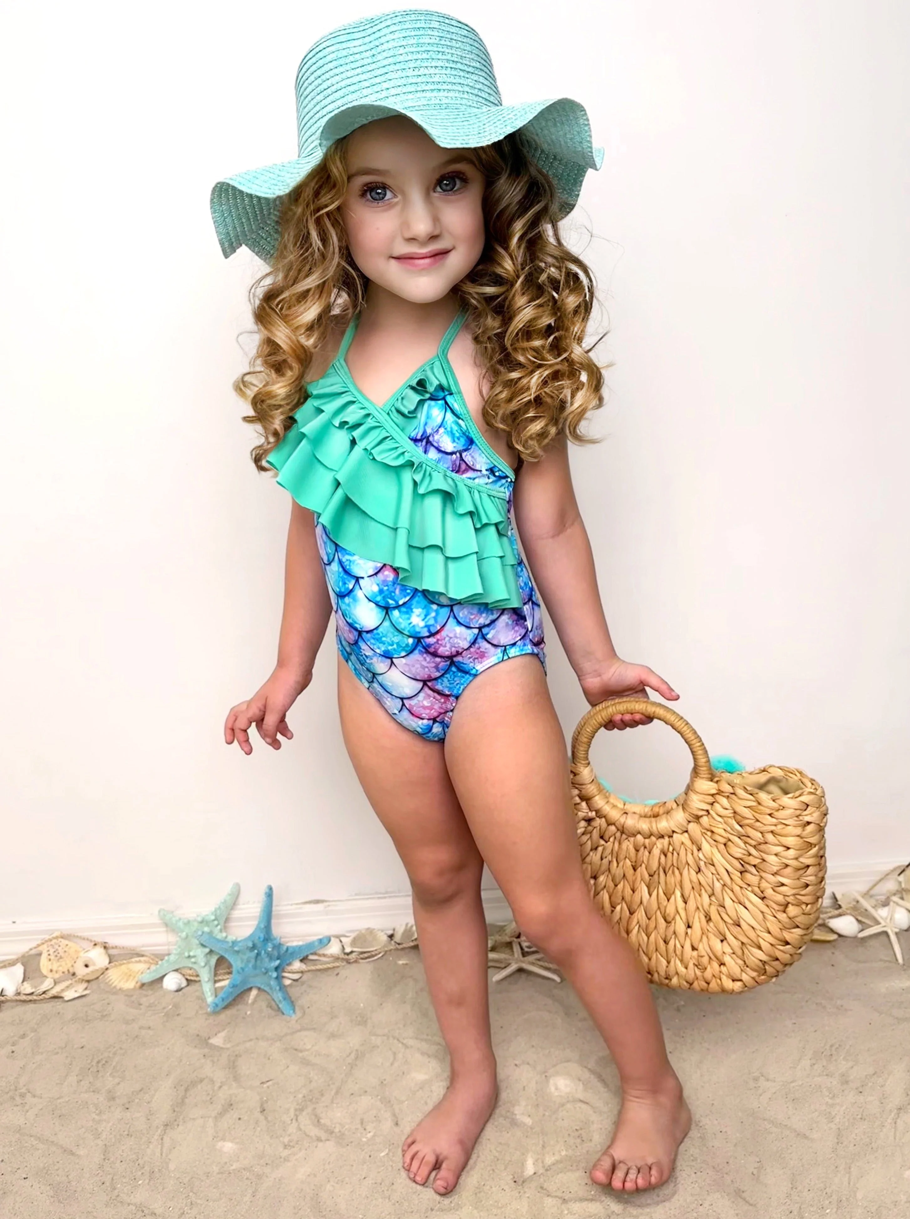 Enchanted Vacay Mermaid Print One-Piece Swimsuit - Image 7