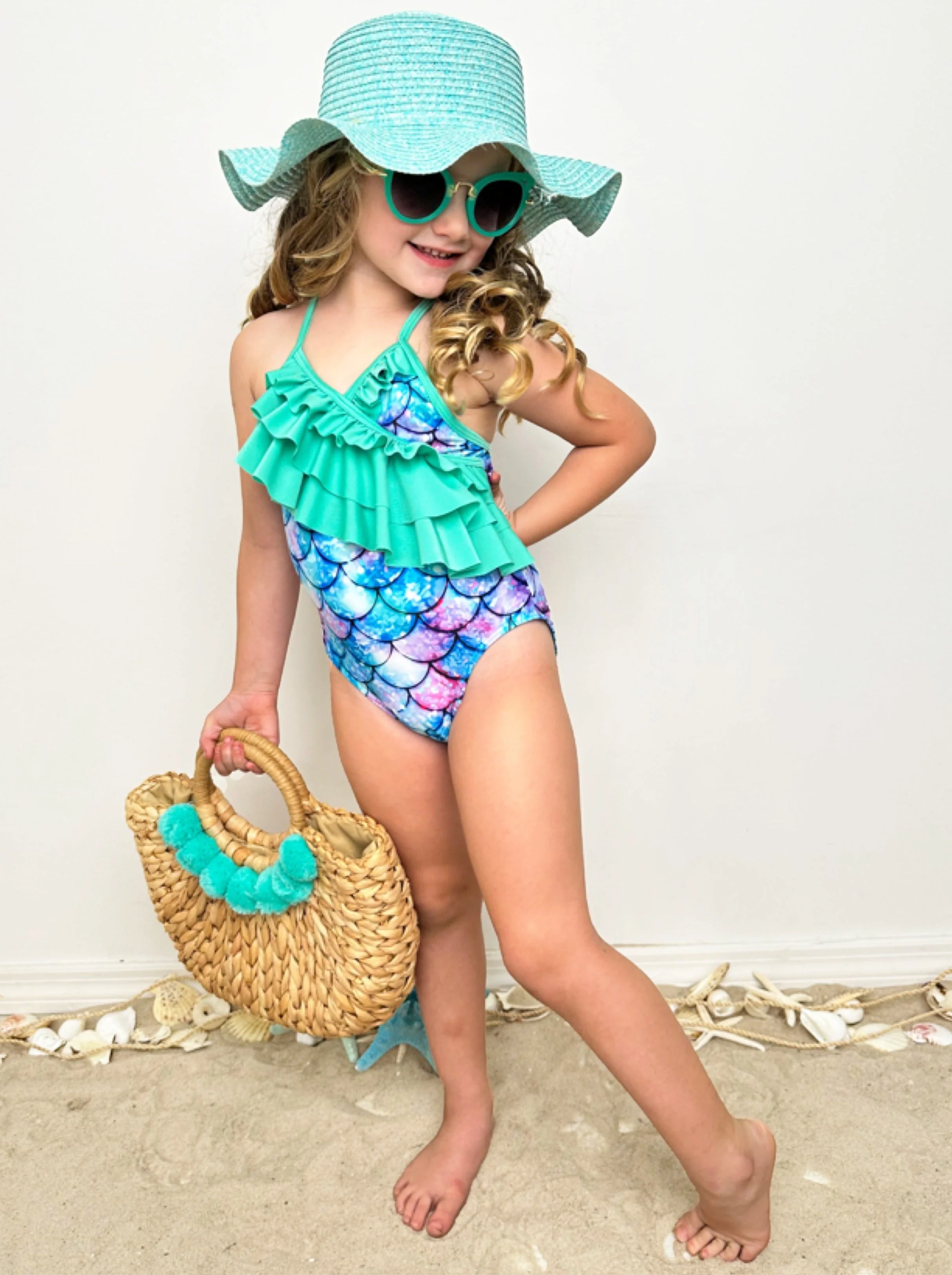 Enchanted Vacay Mermaid Print One-Piece Swimsuit - Image 8