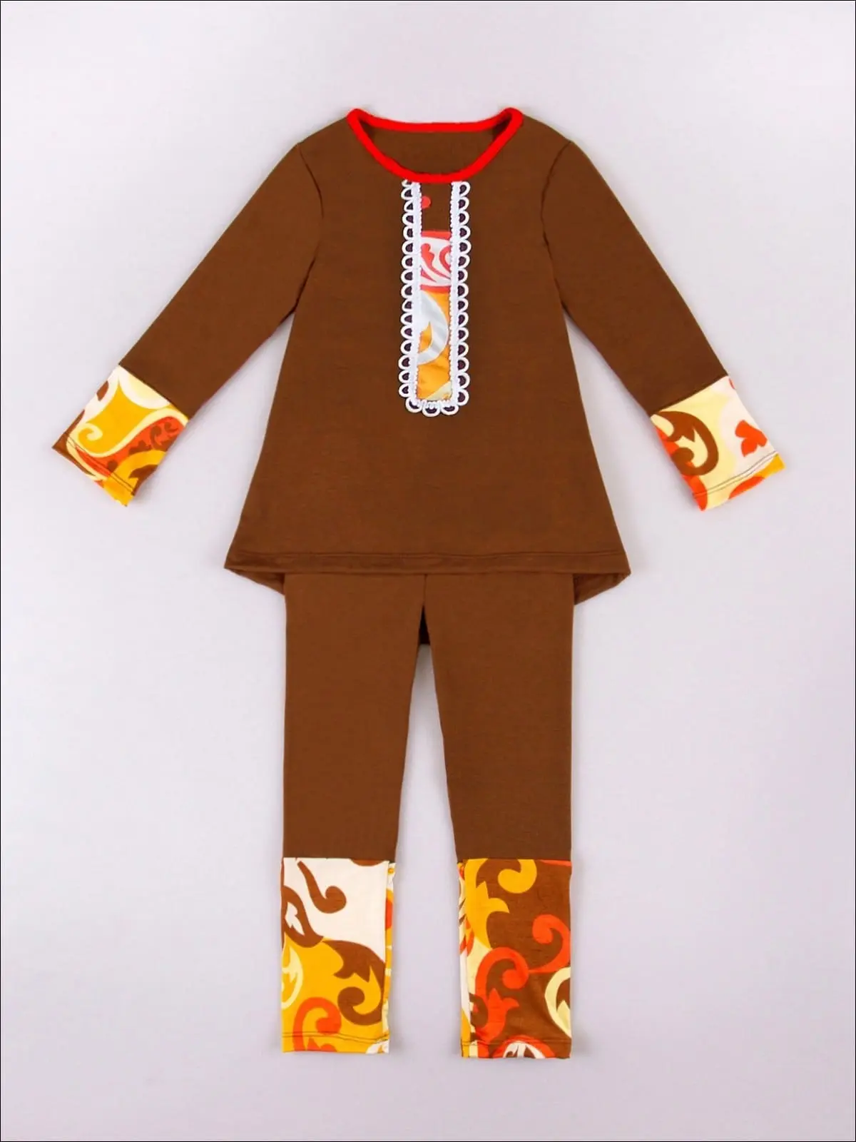 Boho Brown Tunic And Legging Set - Image 2