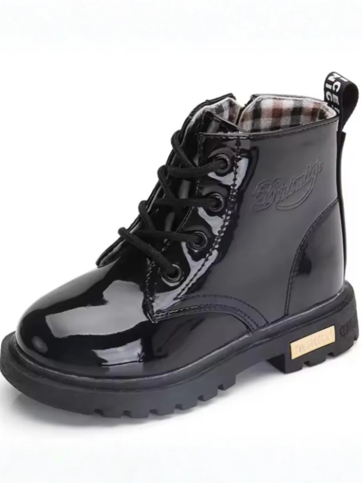 Patent Preppy Style Boots By Liv and Mia - Image 3