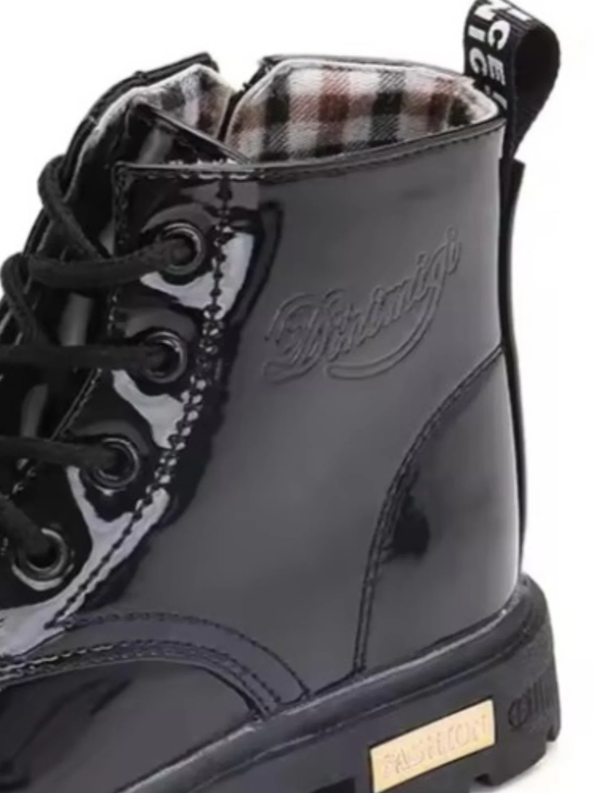Patent Preppy Style Boots By Liv and Mia - Image 4