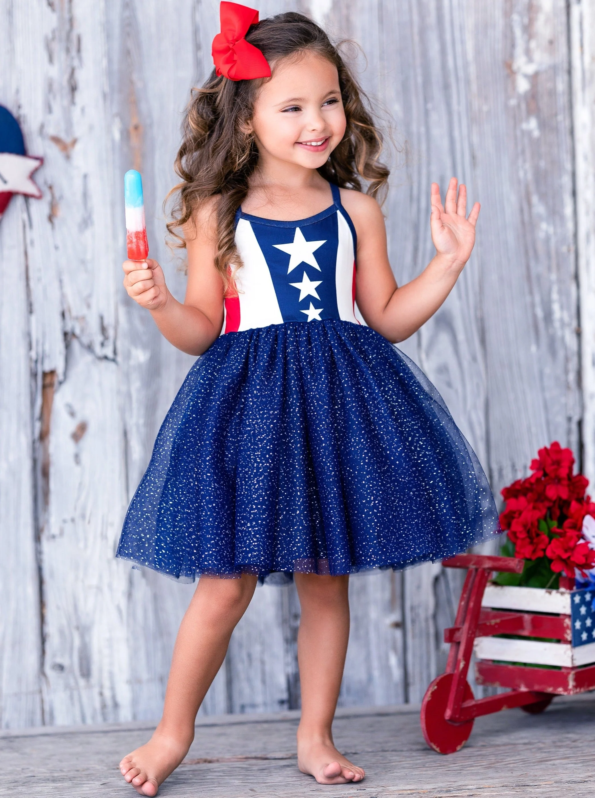 Patriotic Princess Sparkle Tutu Dress - Image 2
