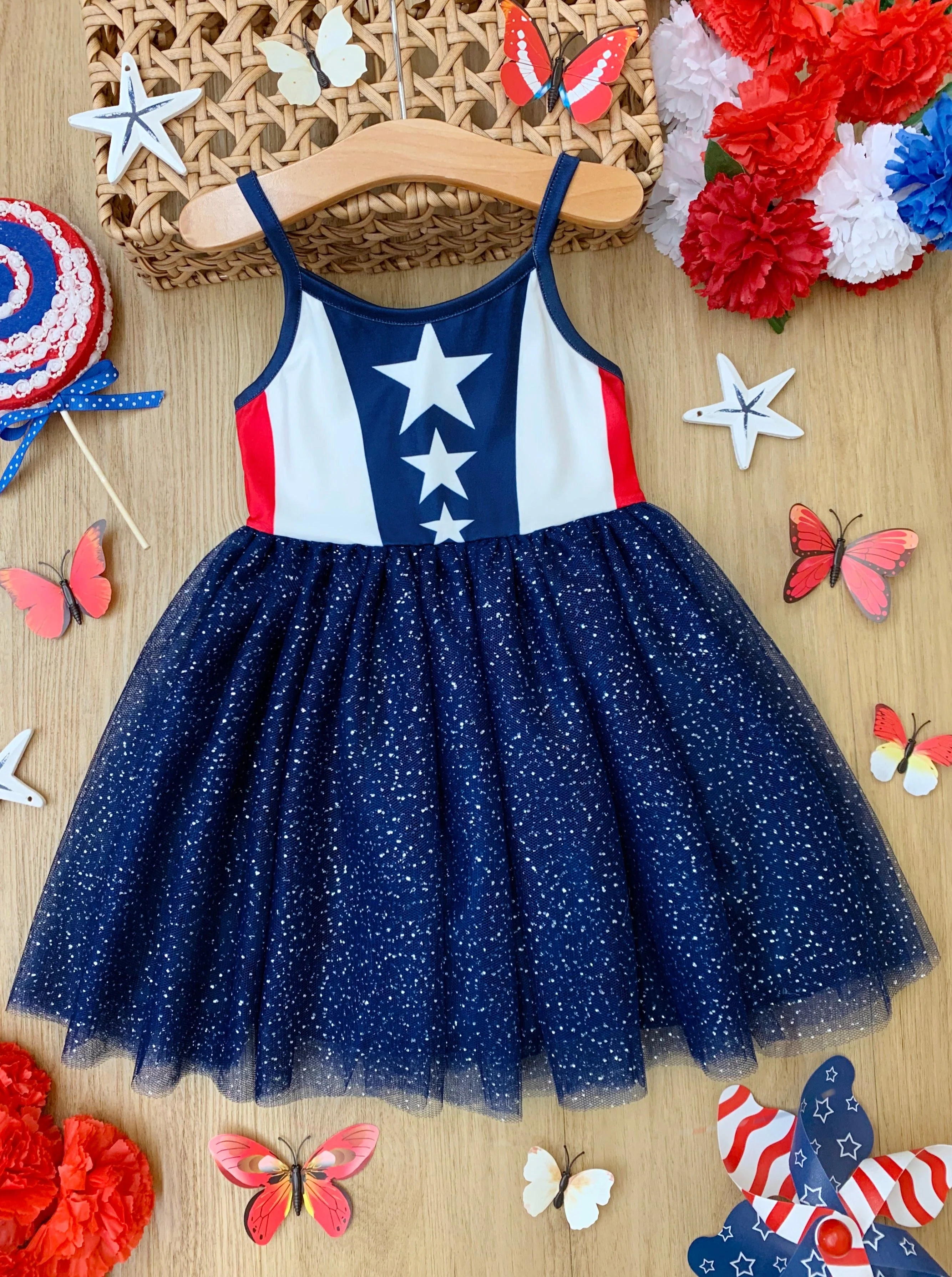 Patriotic Princess Sparkle Tutu Dress - Image 3