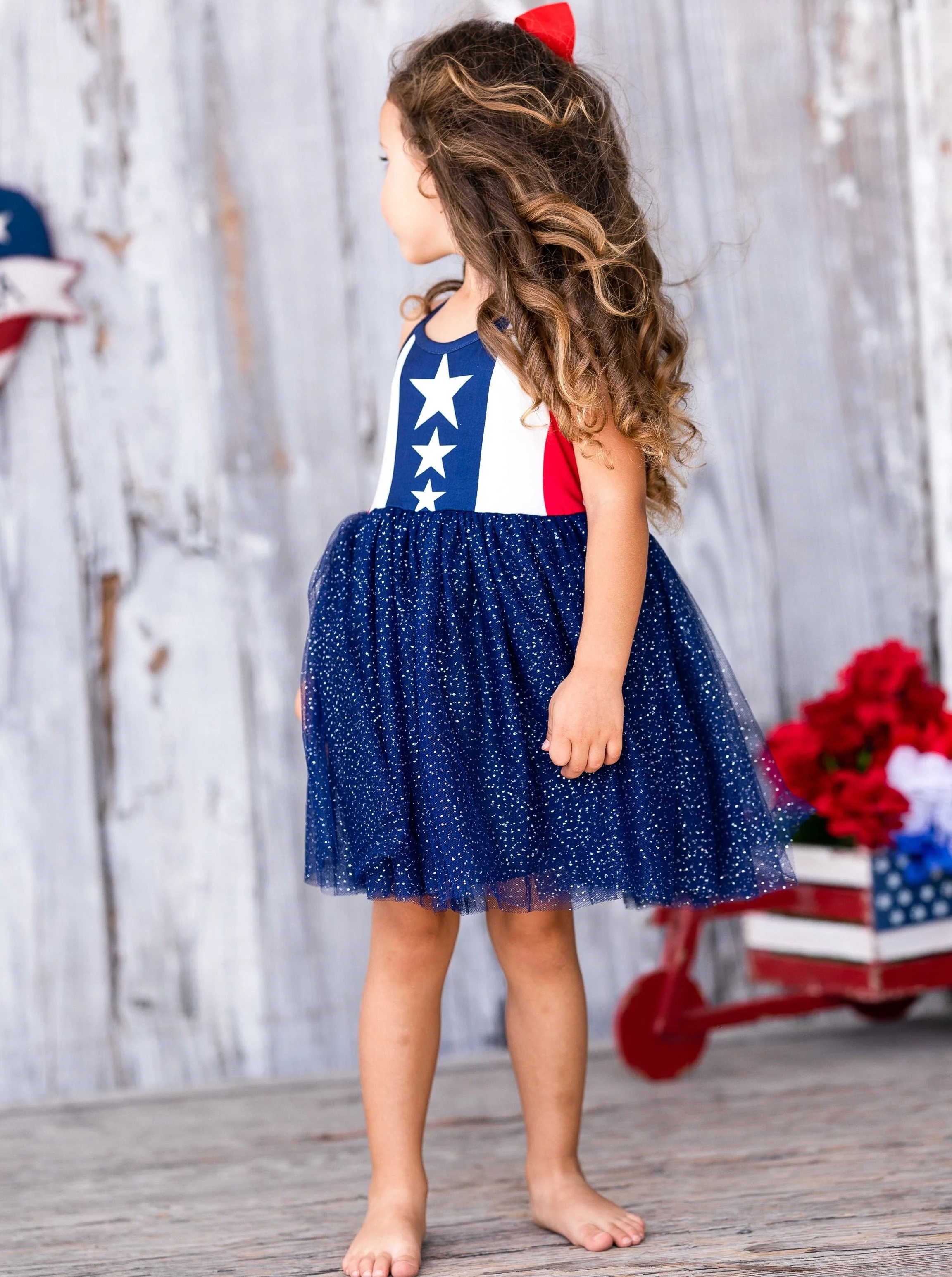 Patriotic Princess Sparkle Tutu Dress - Image 4