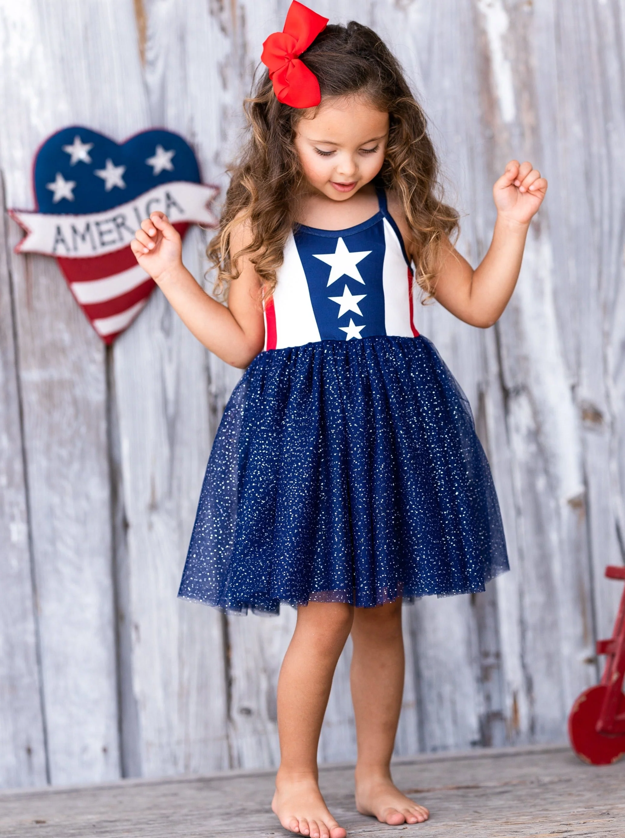Patriotic Princess Sparkle Tutu Dress - Image 5