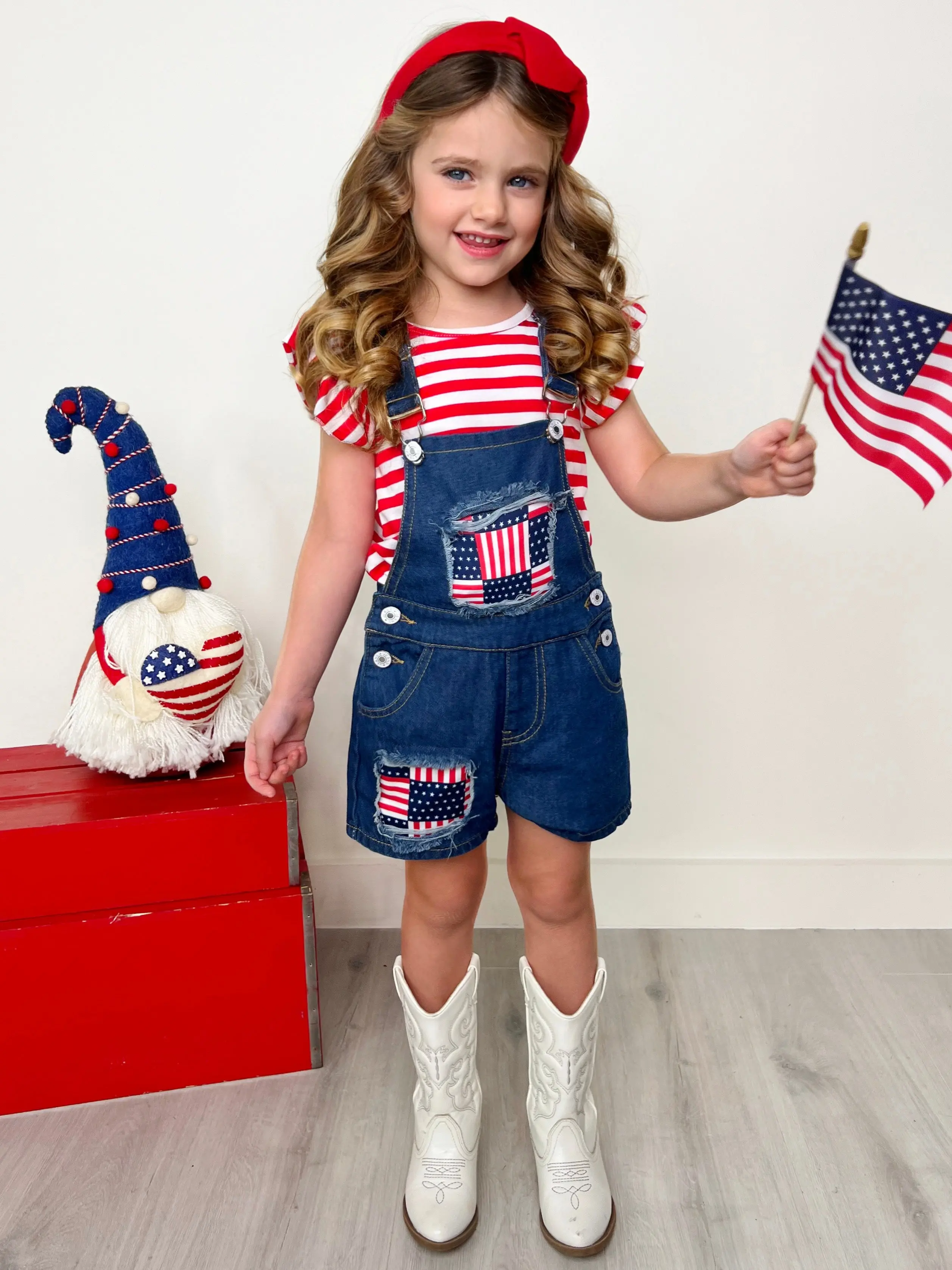 Give Me Liberty Denim Overalls Set - Image 2