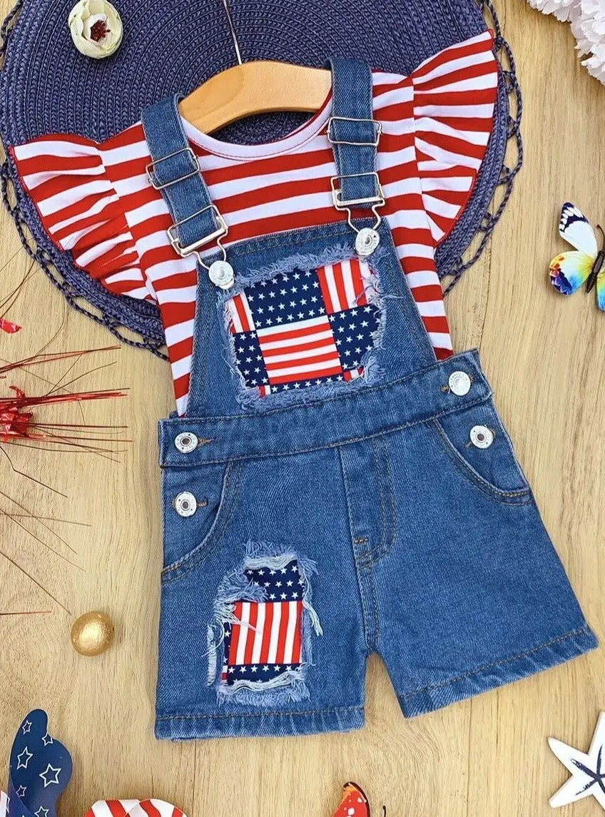 Give Me Liberty Denim Overalls Set - Image 3