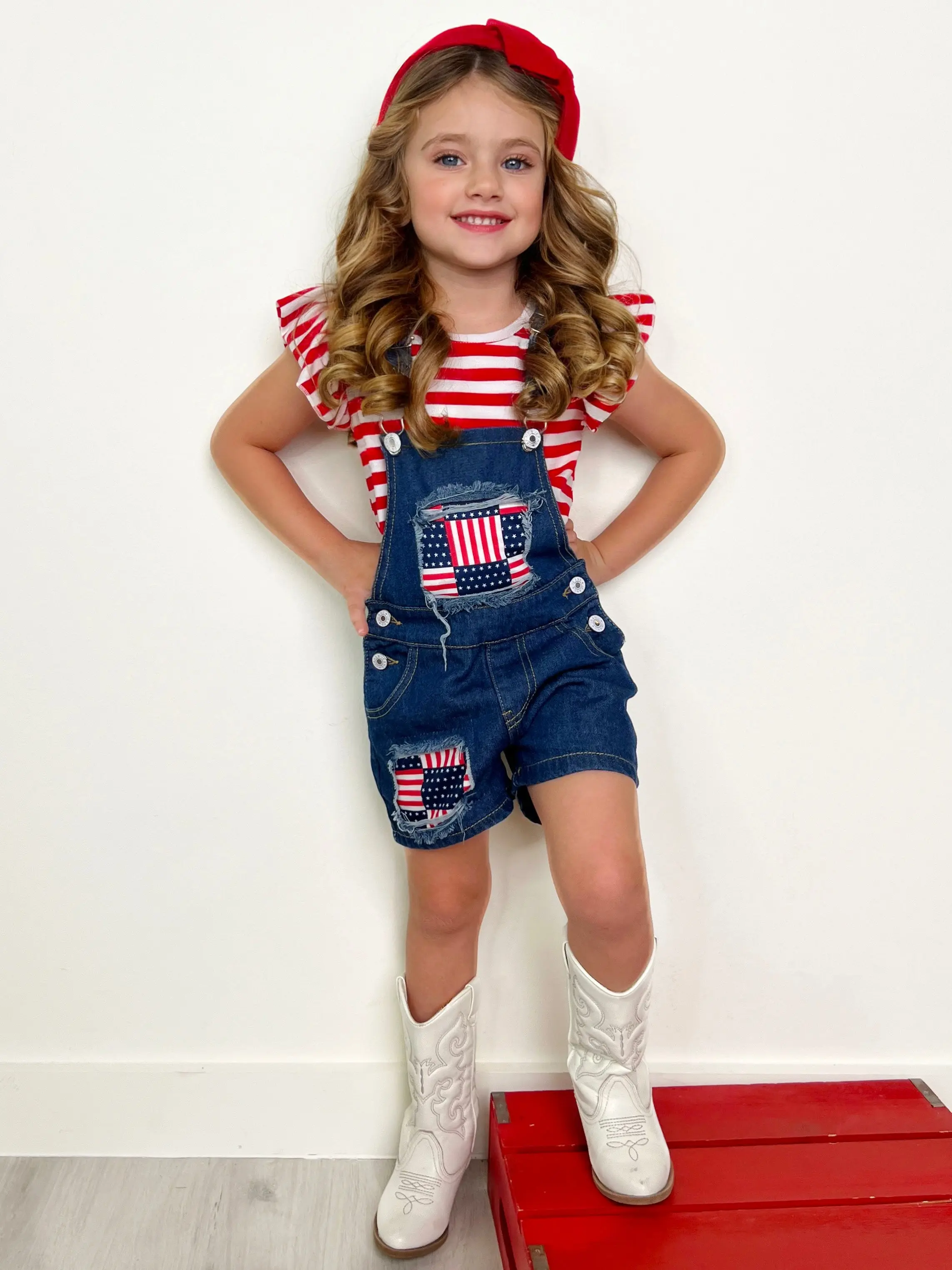 Give Me Liberty Denim Overalls Set - Image 5