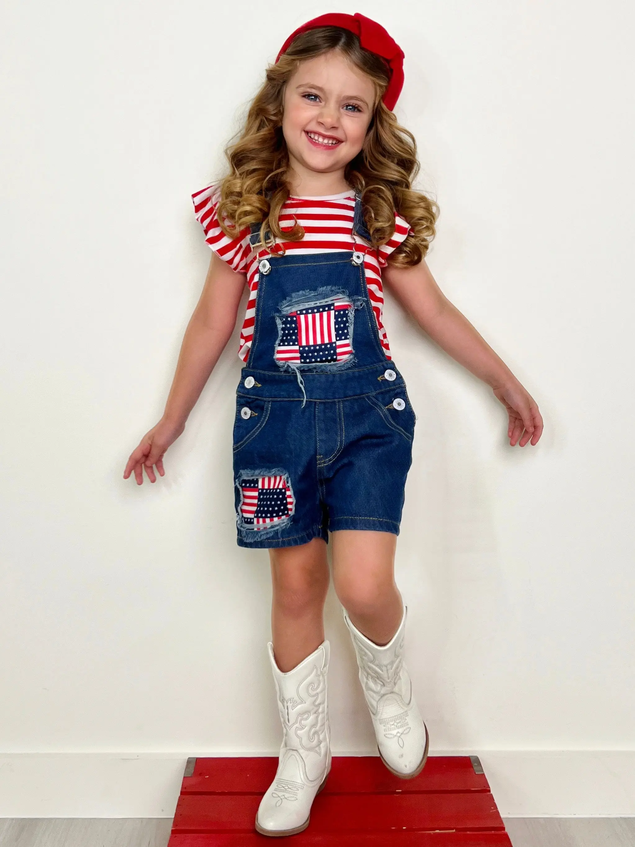 Give Me Liberty Denim Overalls Set - Image 7