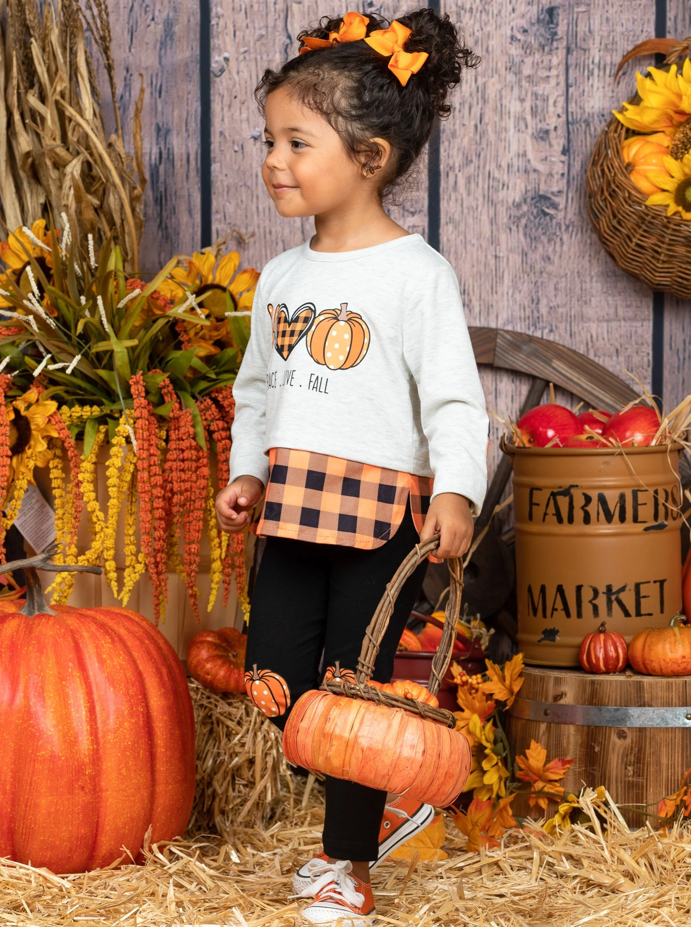 Peace, Love, Fall Tunic And Patched Legging Set - Image 3