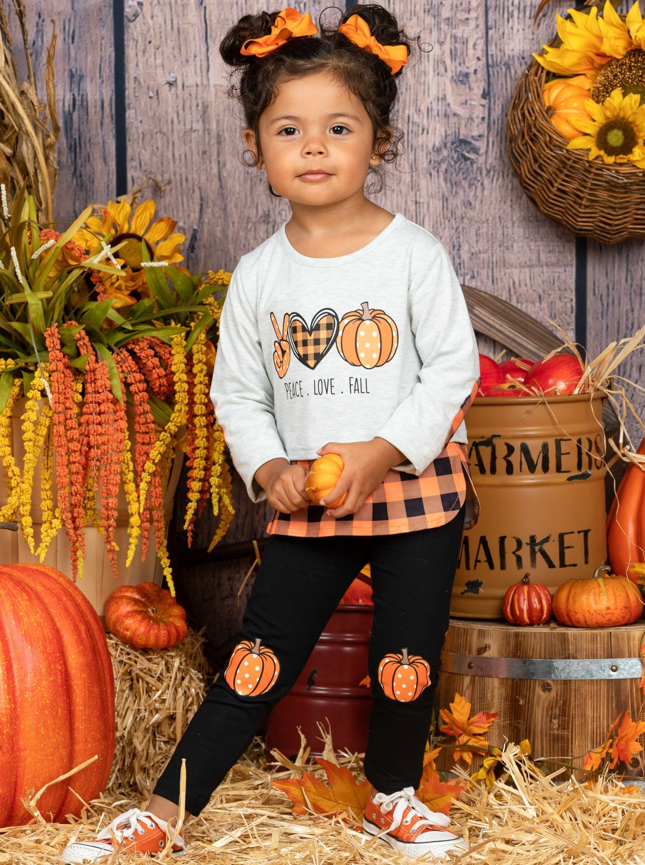 Peace, Love, Fall Tunic And Patched Legging Set - Image 4