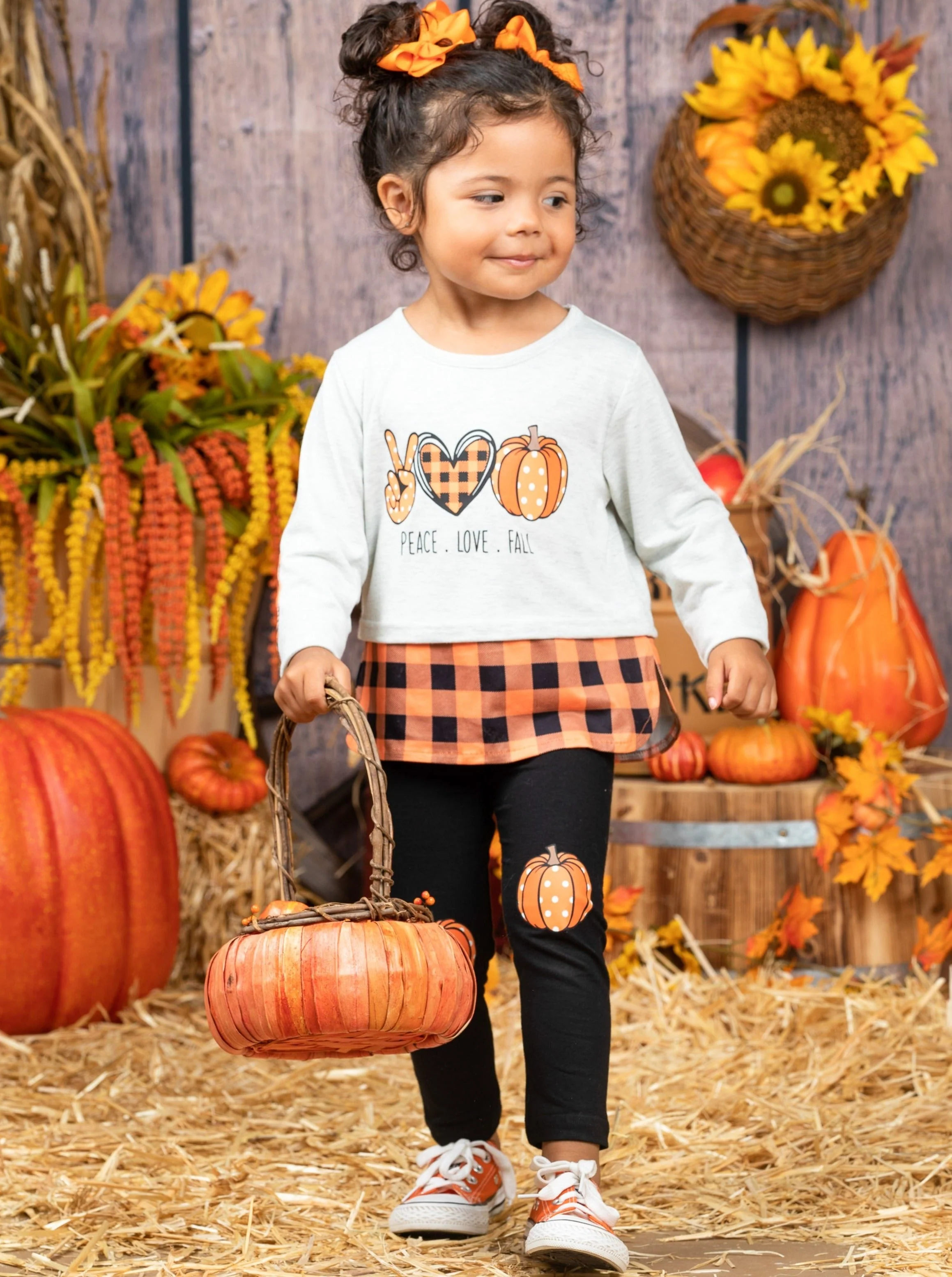 Peace, Love, Fall Tunic And Patched Legging Set - Image 5