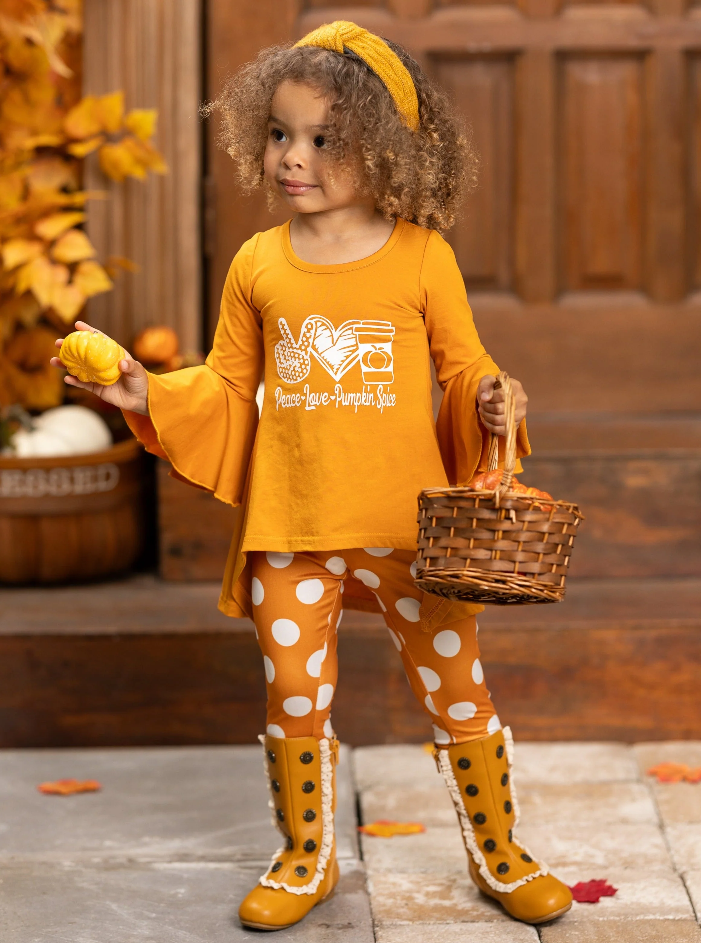 Peace, Love, Pumpkin Spice Legging Set - Image 2