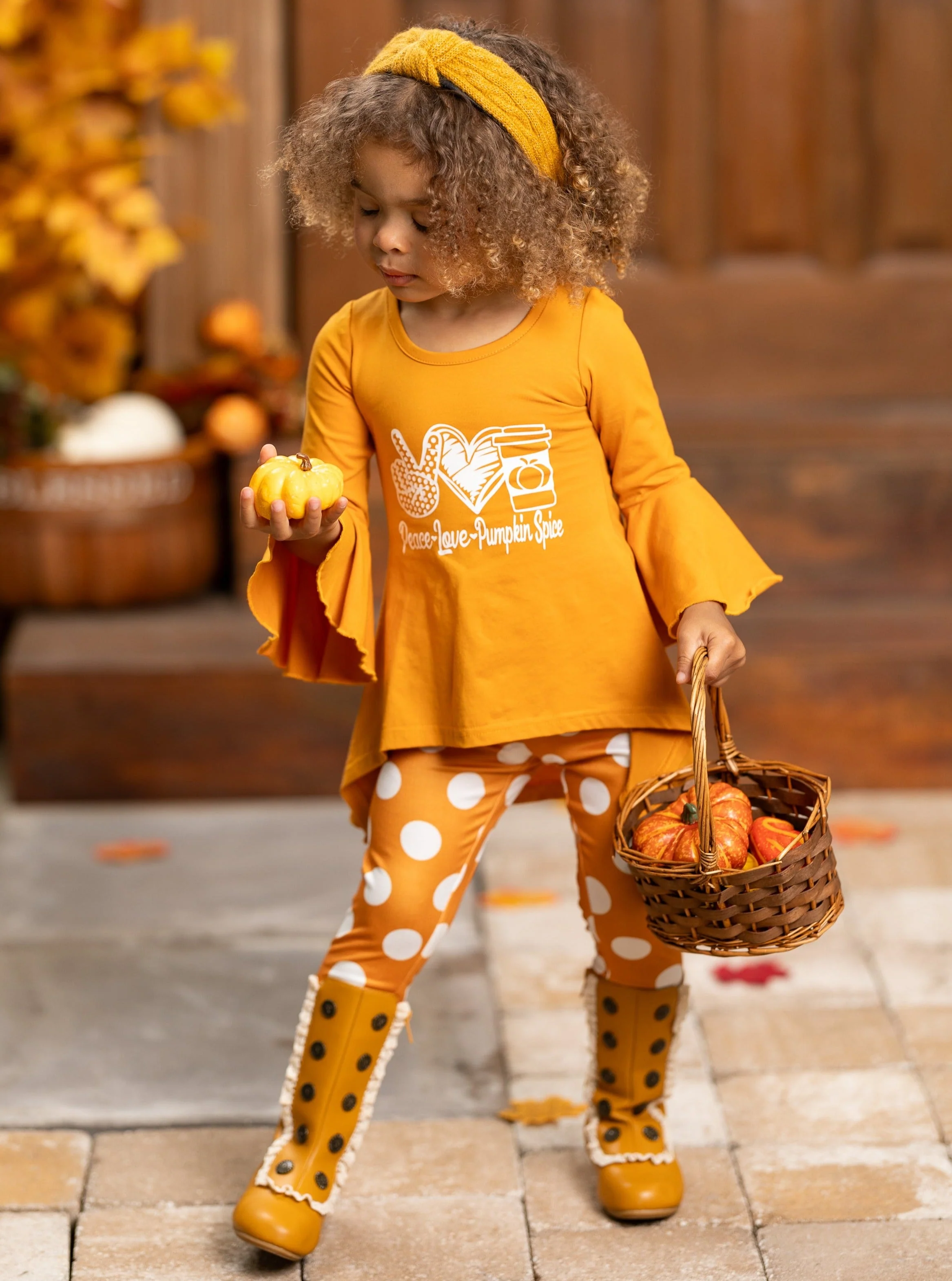Peace, Love, Pumpkin Spice Legging Set - Image 3