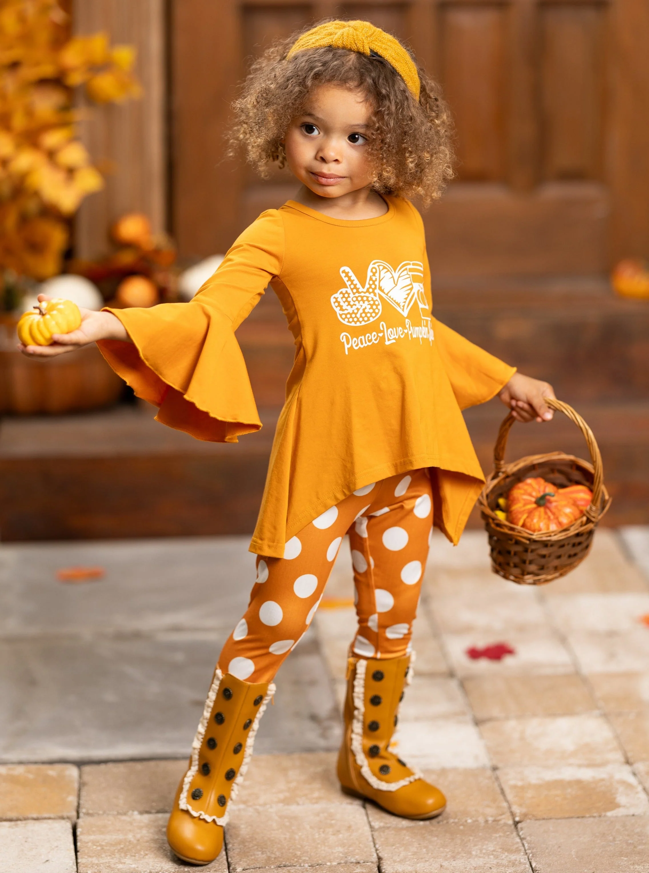 Peace, Love, Pumpkin Spice Legging Set - Image 4