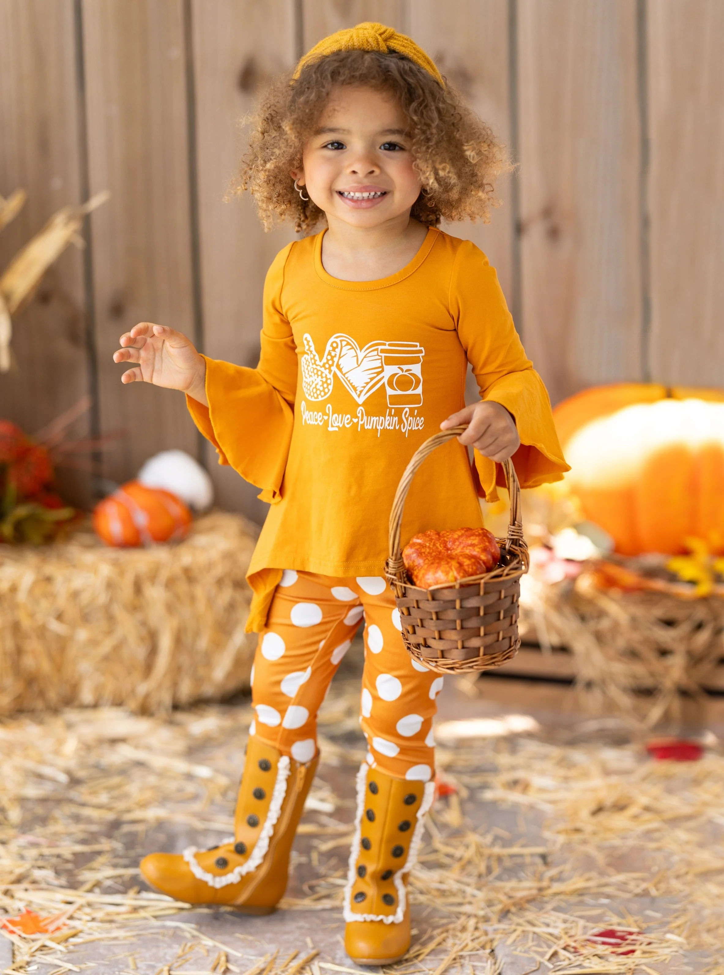Peace, Love, Pumpkin Spice Legging Set - Image 5