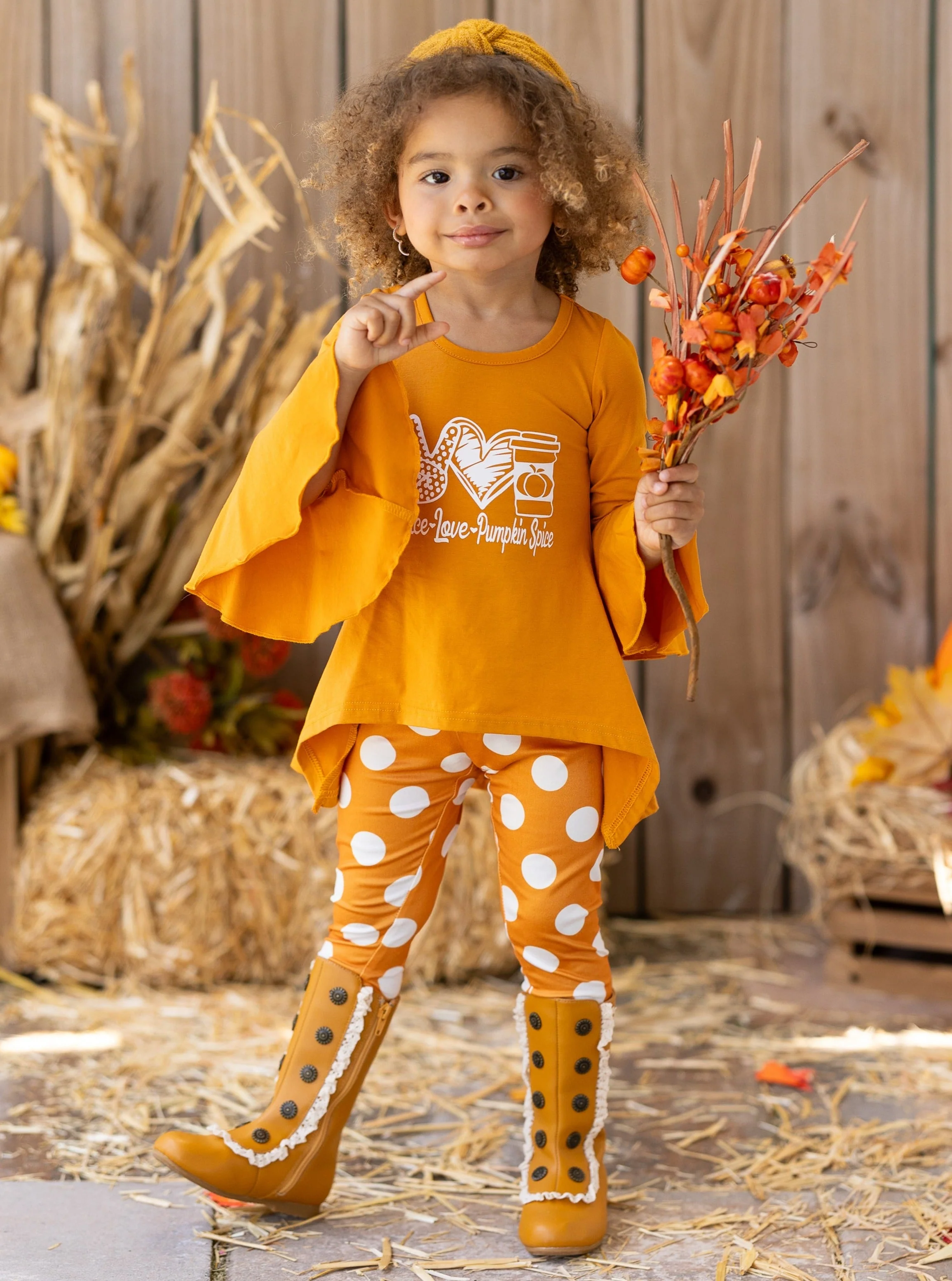 Peace, Love, Pumpkin Spice Legging Set - Image 6