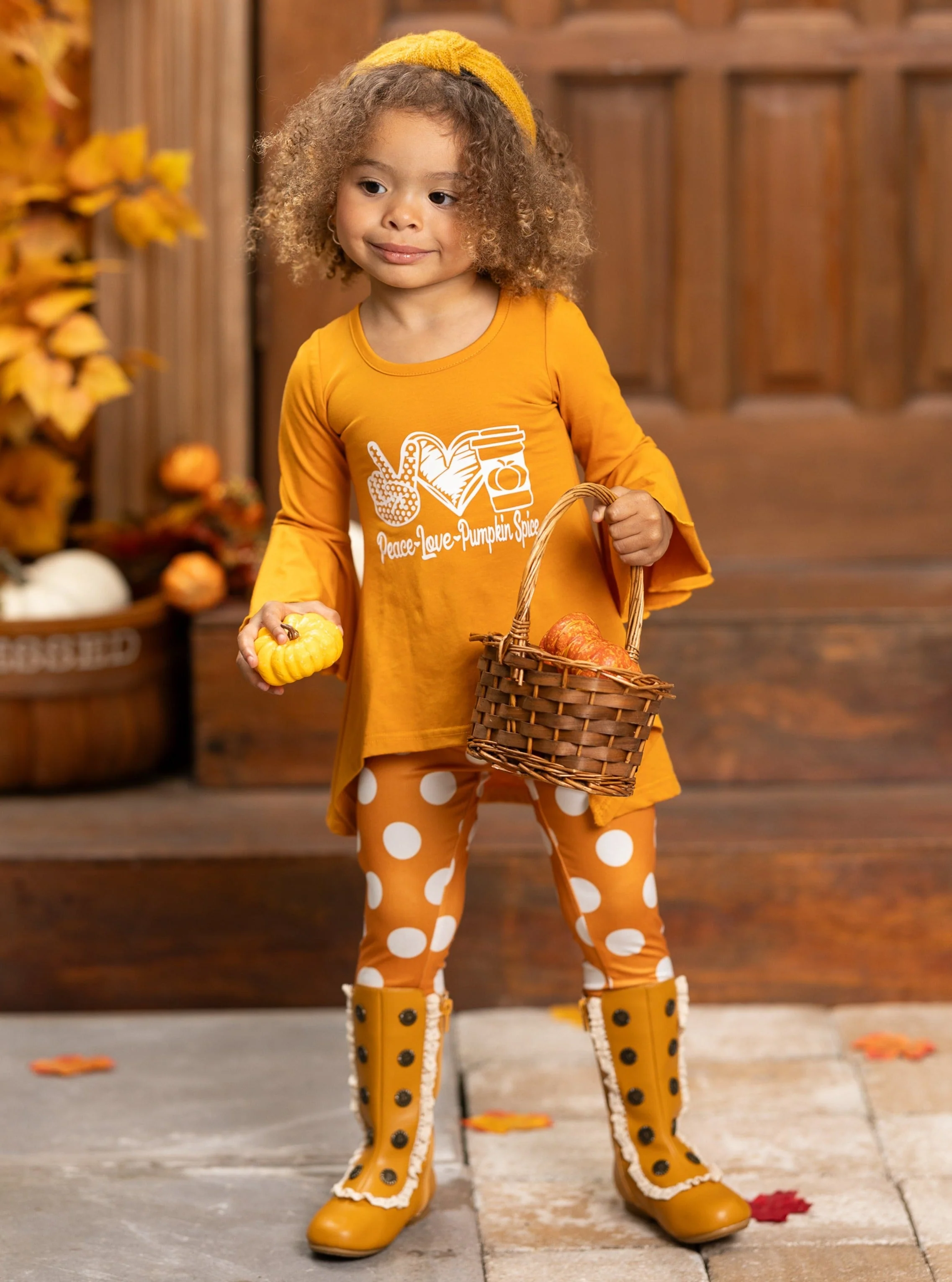 Peace, Love, Pumpkin Spice Legging Set - Image 7