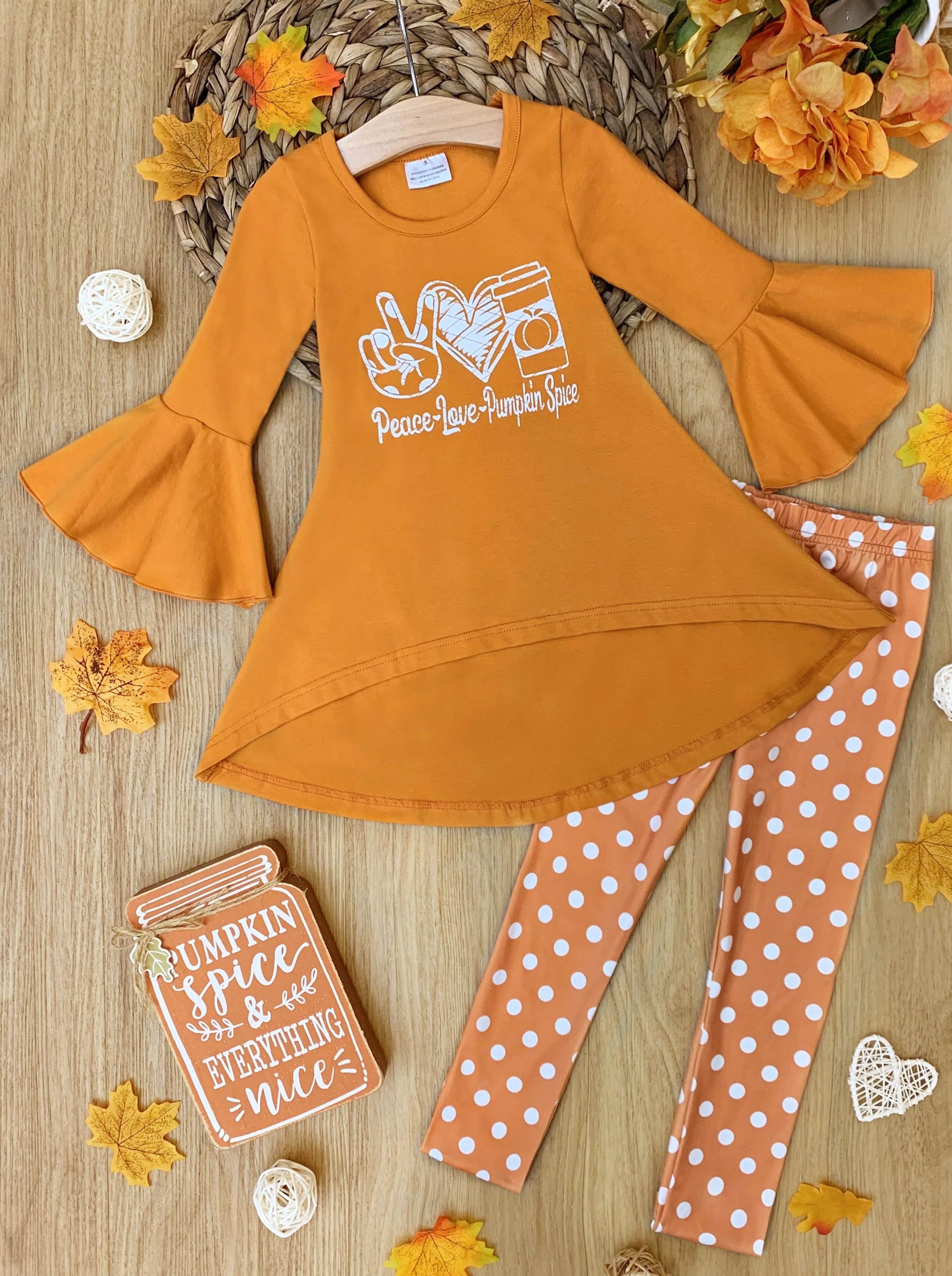 Peace, Love, Pumpkin Spice Legging Set - Image 8
