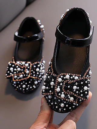 Pearls N' Rhinestones Ballerina Flats By Liv and Mia - Image 2