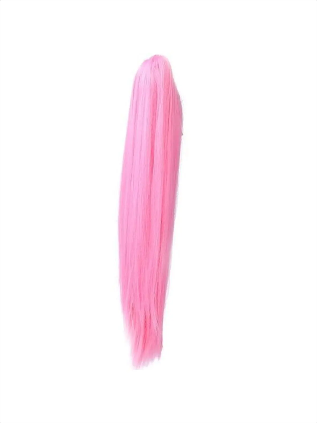 Girls Pink Ponytail Clip-On Hair Extension - Image 2
