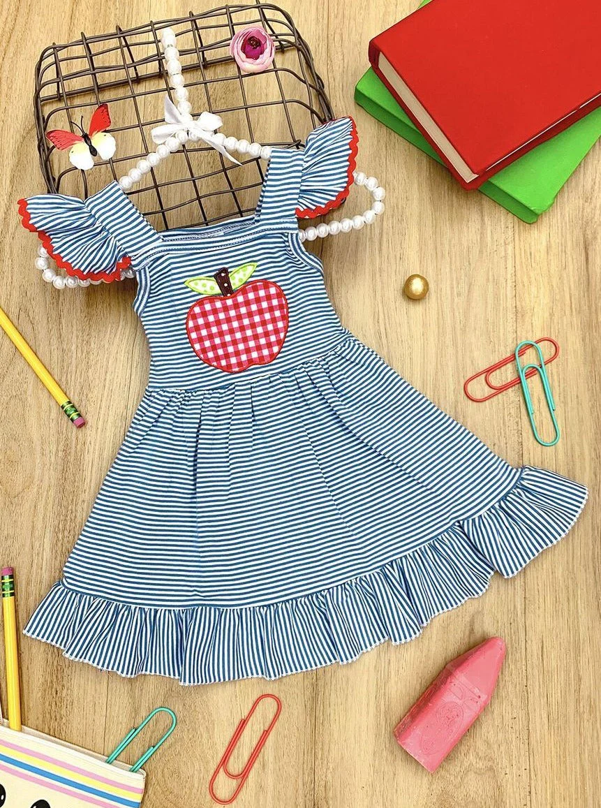 Appley Ever After Flutter Sleeve Ruffle Dress - Image 2