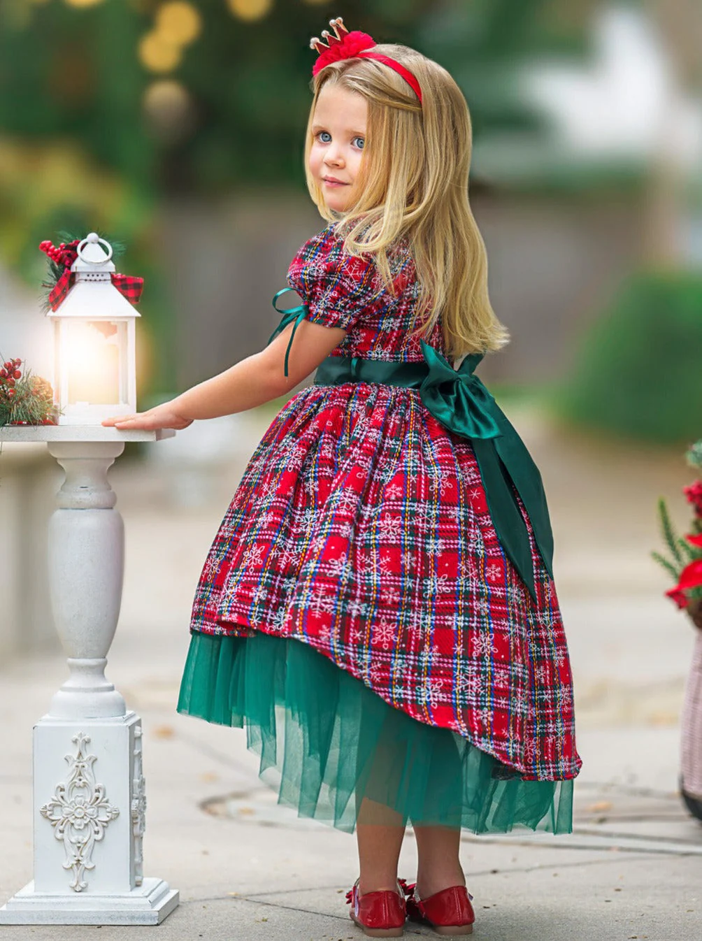 Snowflake Magic Plaid Christmas Dress - Image 5