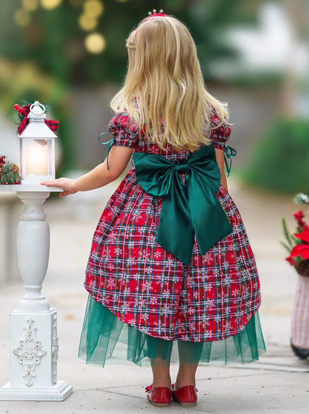 Snowflake Magic Plaid Christmas Dress - Image 7