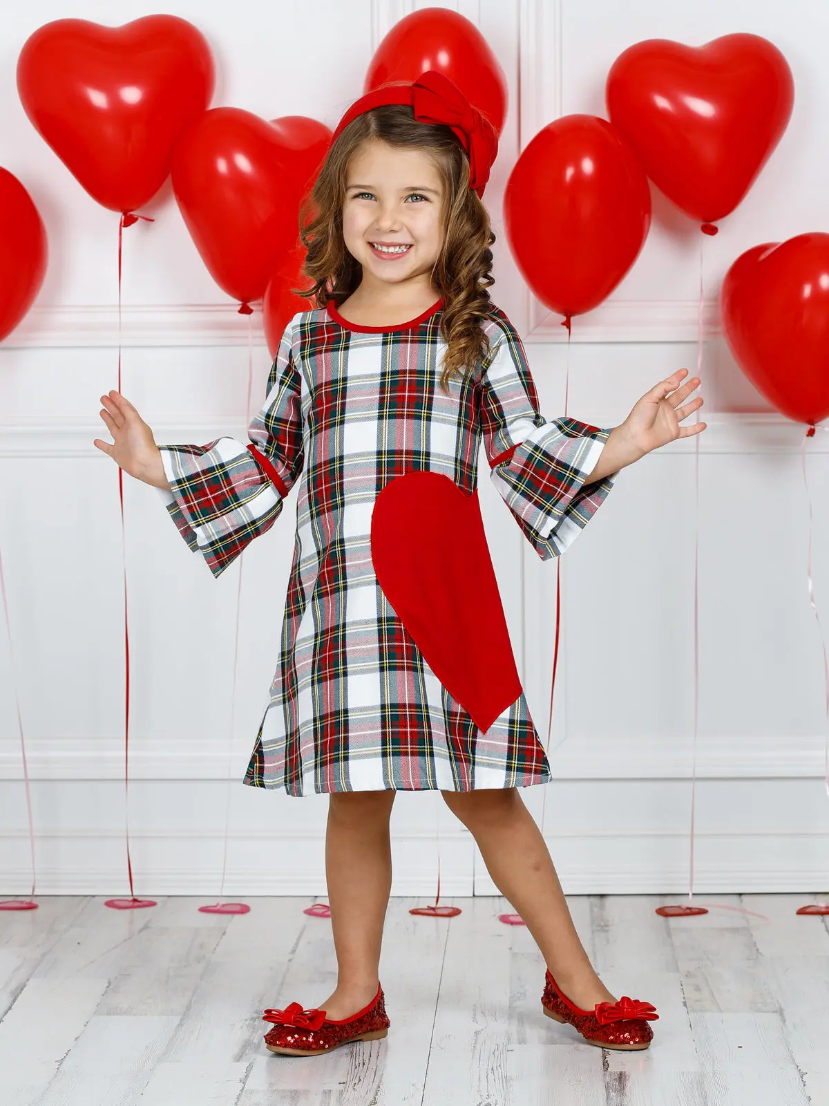 Little Valentine Plaid Dress - Image 2
