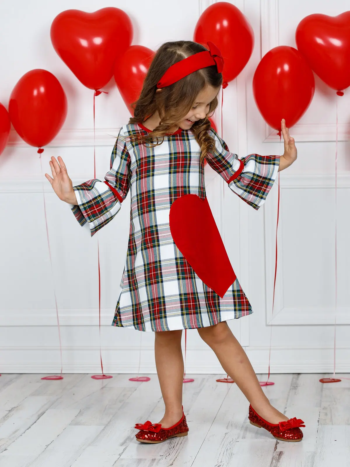 Little Valentine Plaid Dress - Image 3