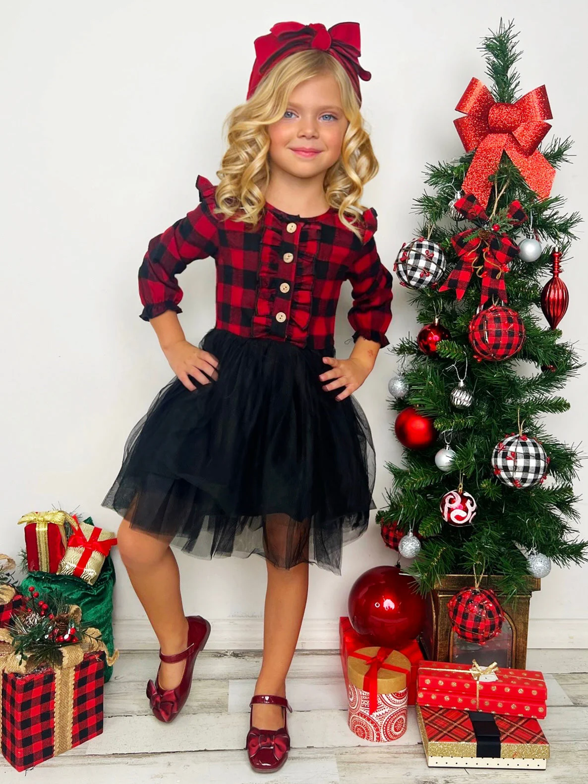 Pretty Plaid Ruffled Tutu Dress - Image 5