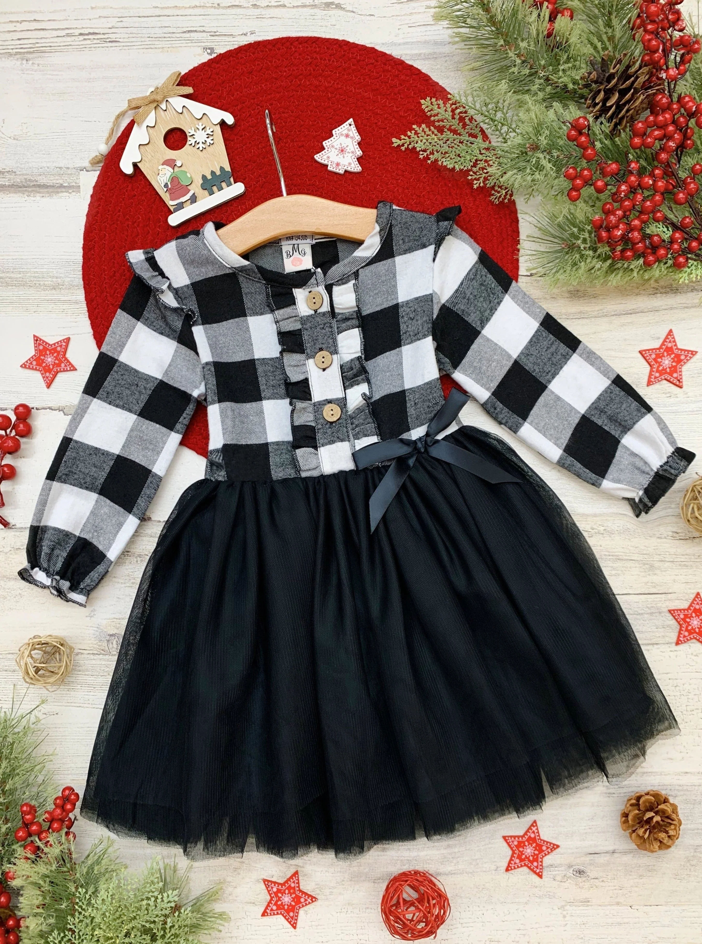 Pretty Plaid Ruffled Tutu Dress - Image 9
