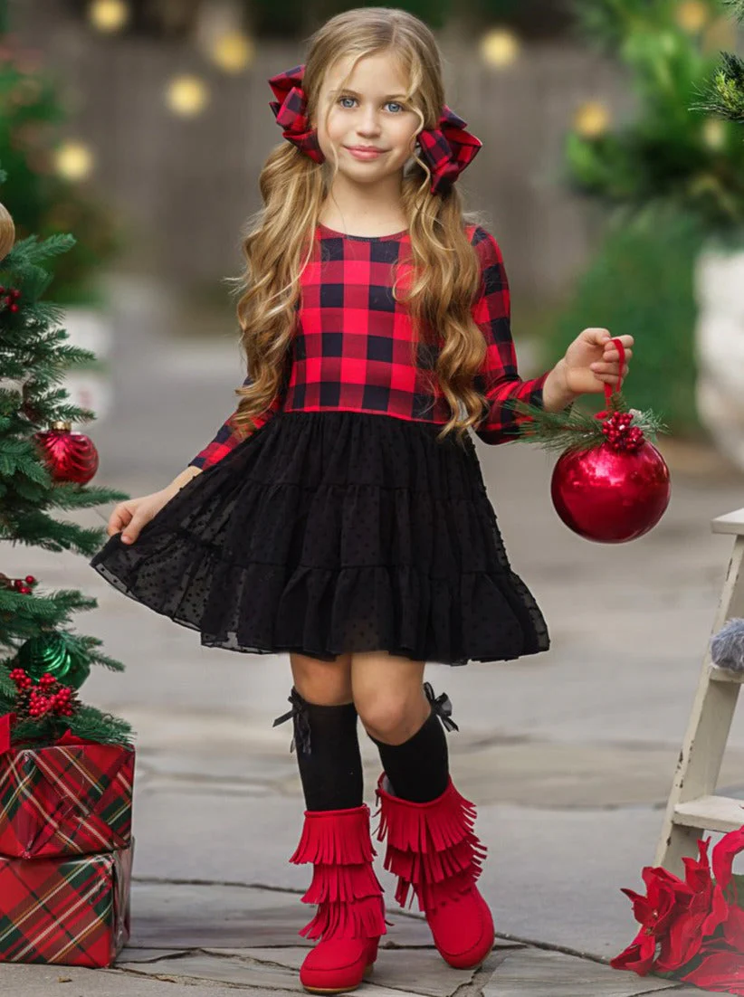 Plaid-Tastic Winter Tutu Dress - Image 2