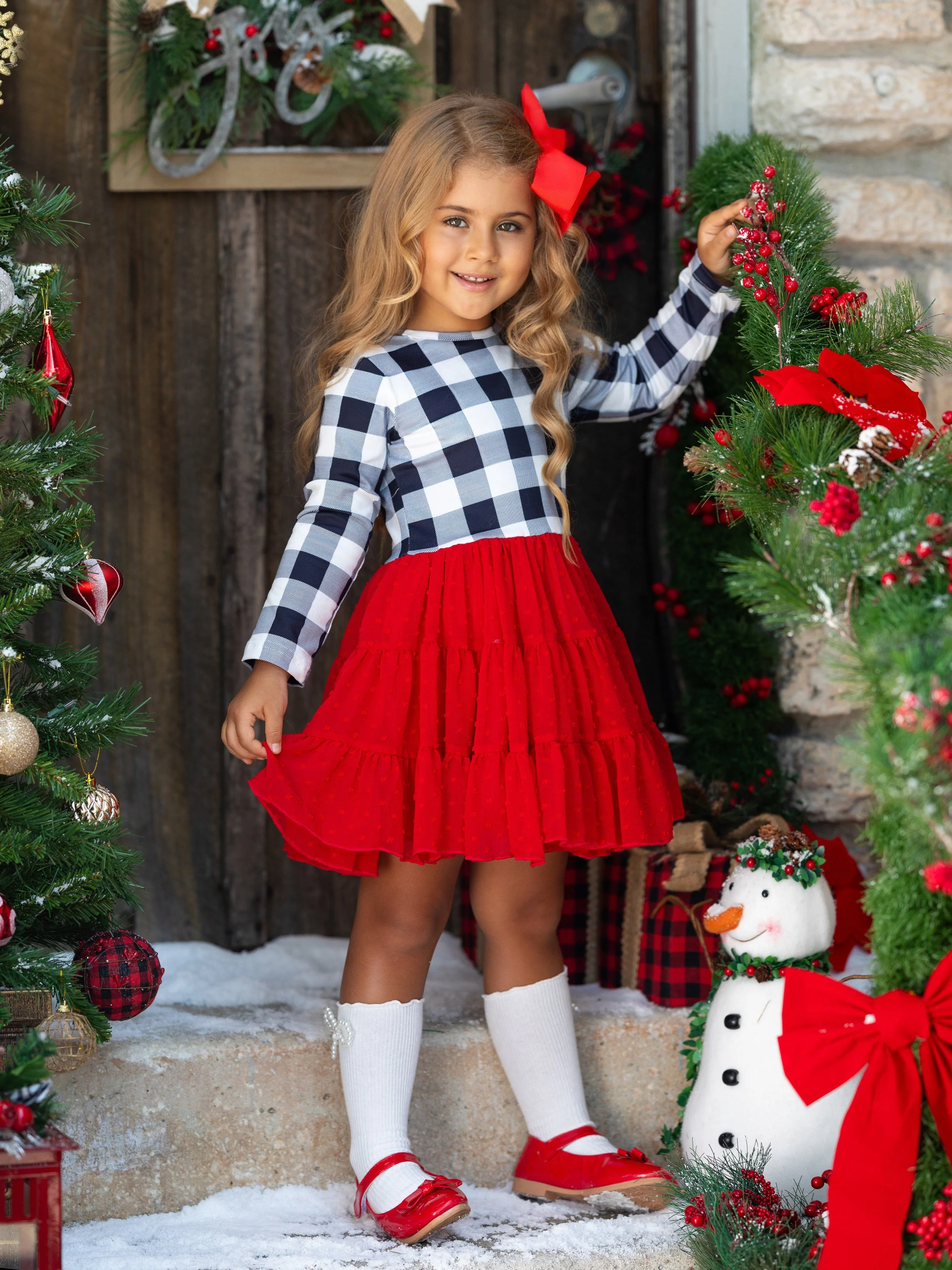 Plaid-Tastic Winter Tutu Dress - Image 6