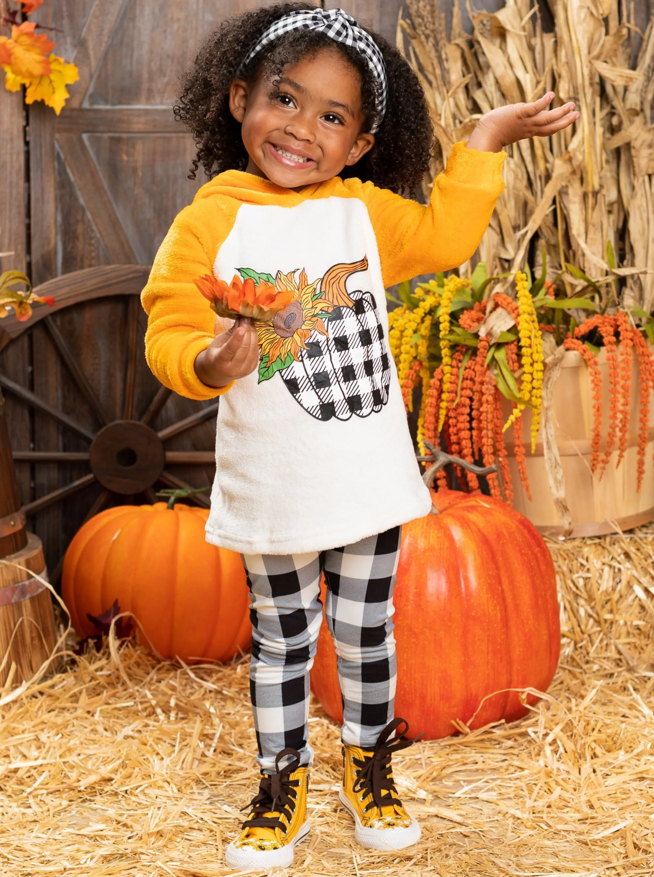 Plush Pumpkin Raglan Hoodie - Image 2