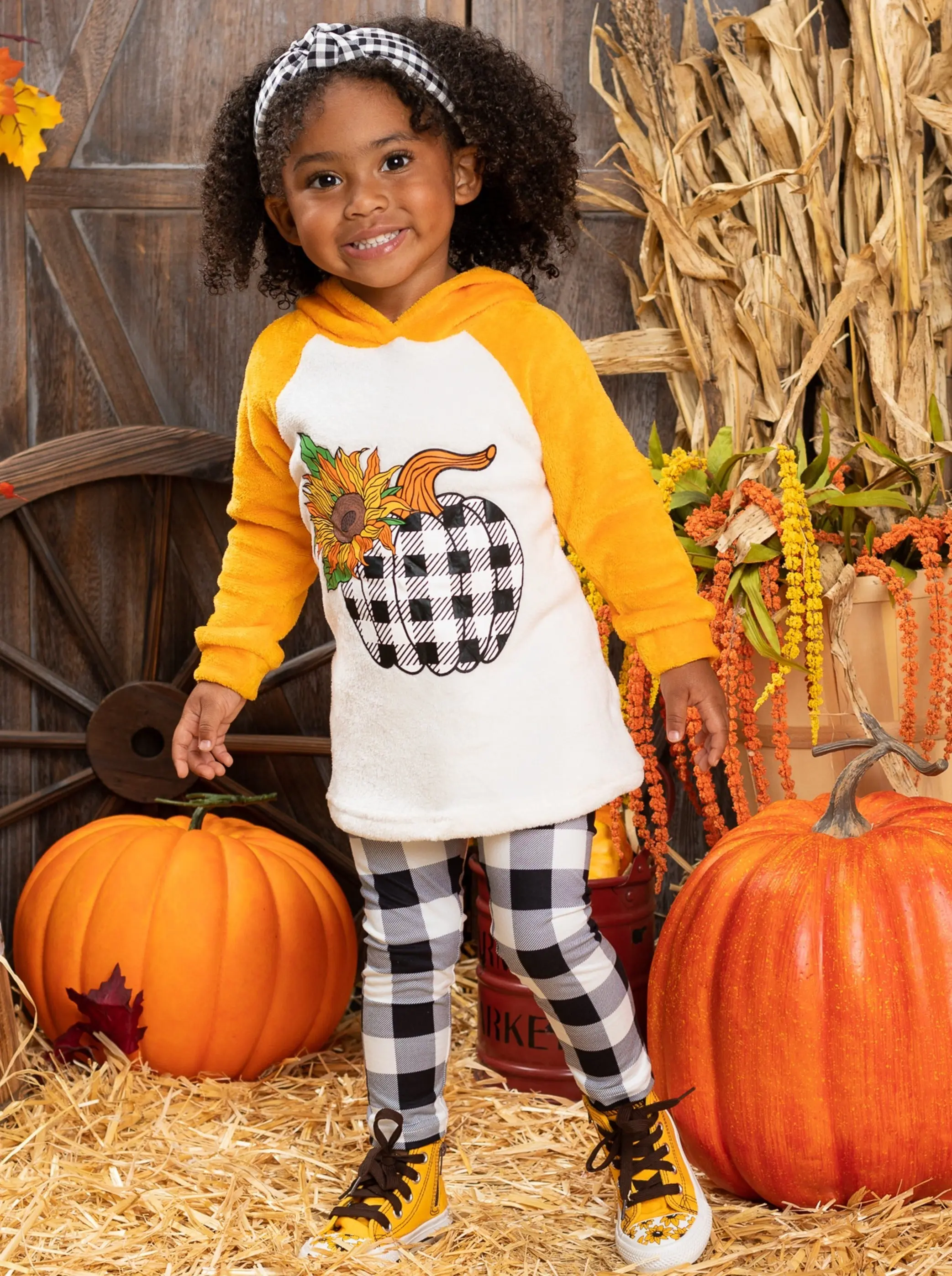 Plush Pumpkin Raglan Hoodie - Image 3