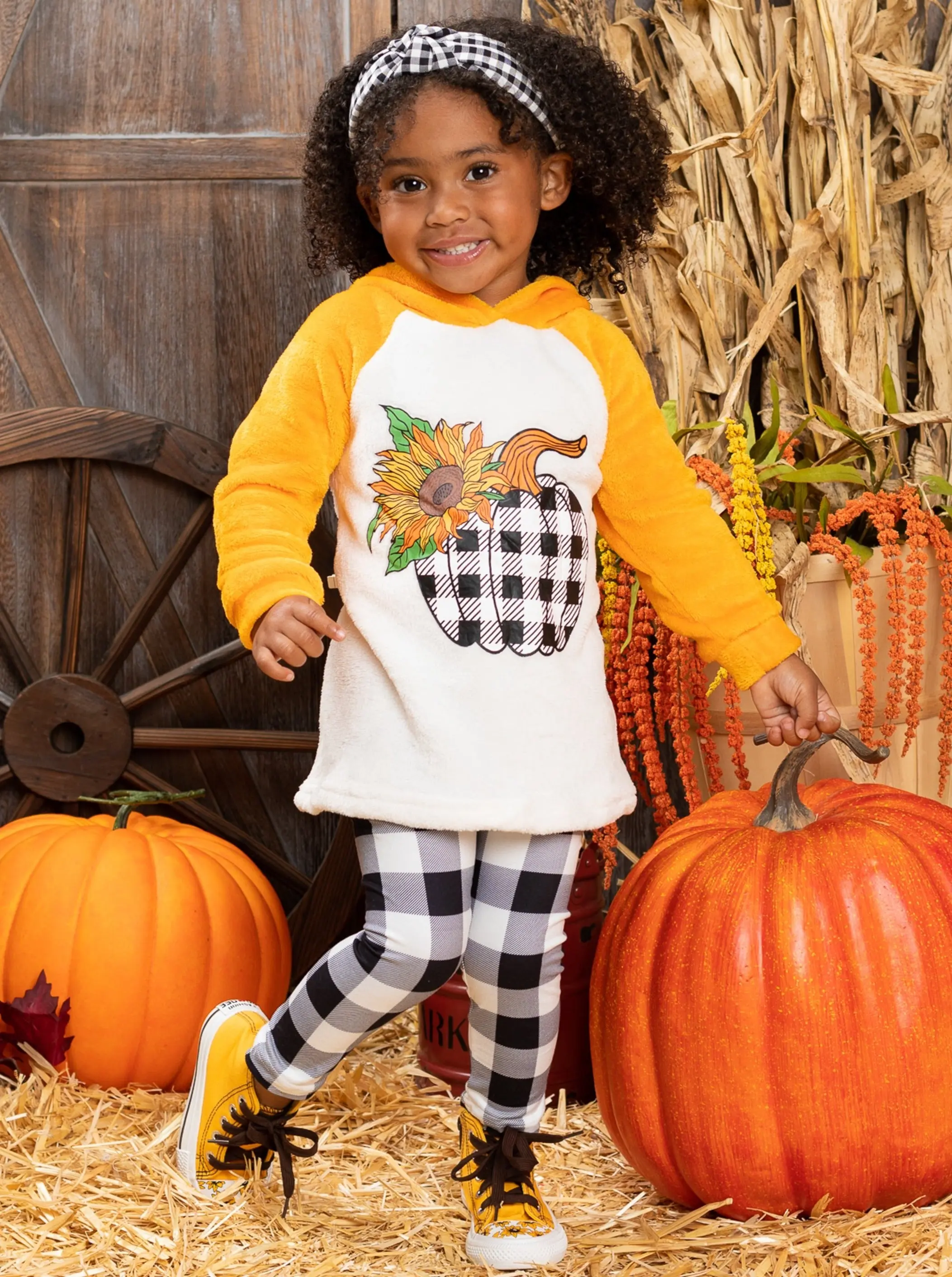 Plush Pumpkin Raglan Hoodie - Image 4