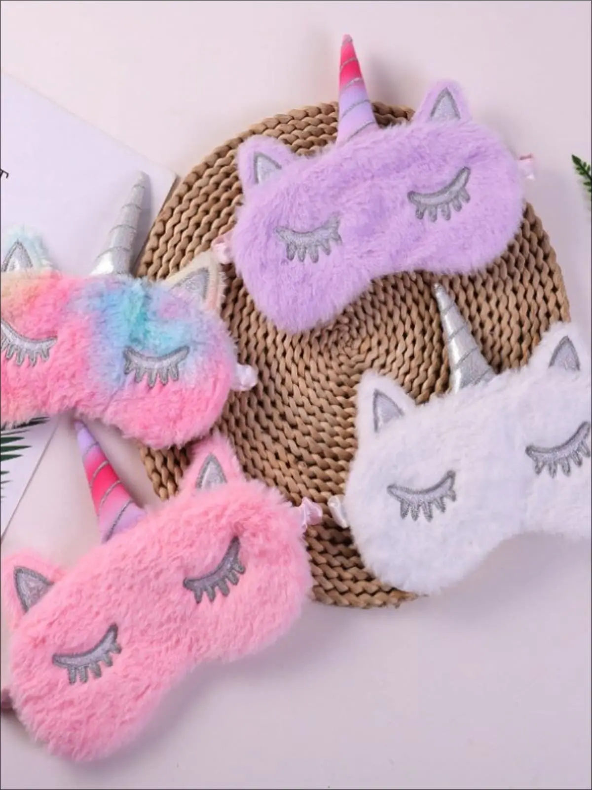 Girls Plush Unicorn Lash Eye Mask - Image 11