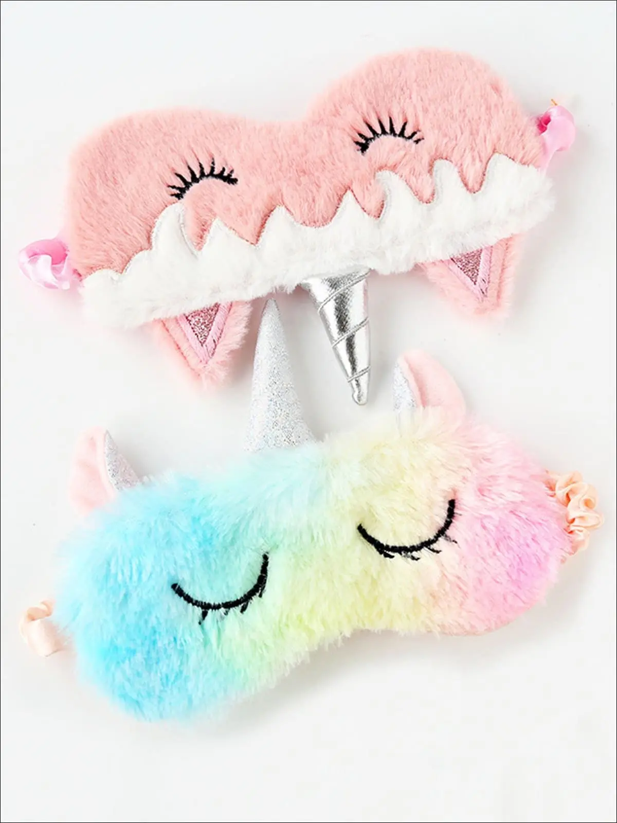Girls Plush Unicorn Lash Eye Mask - Image 2