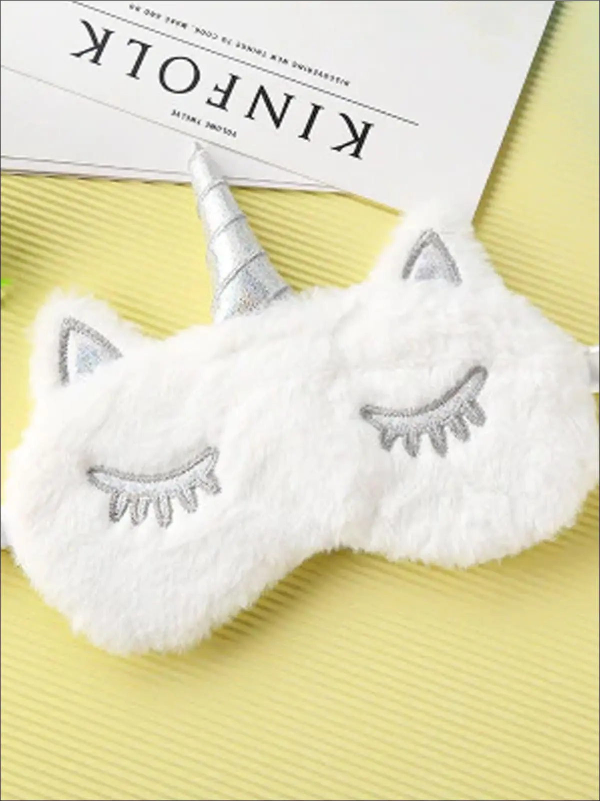 Girls Plush Unicorn Lash Eye Mask - Image 7