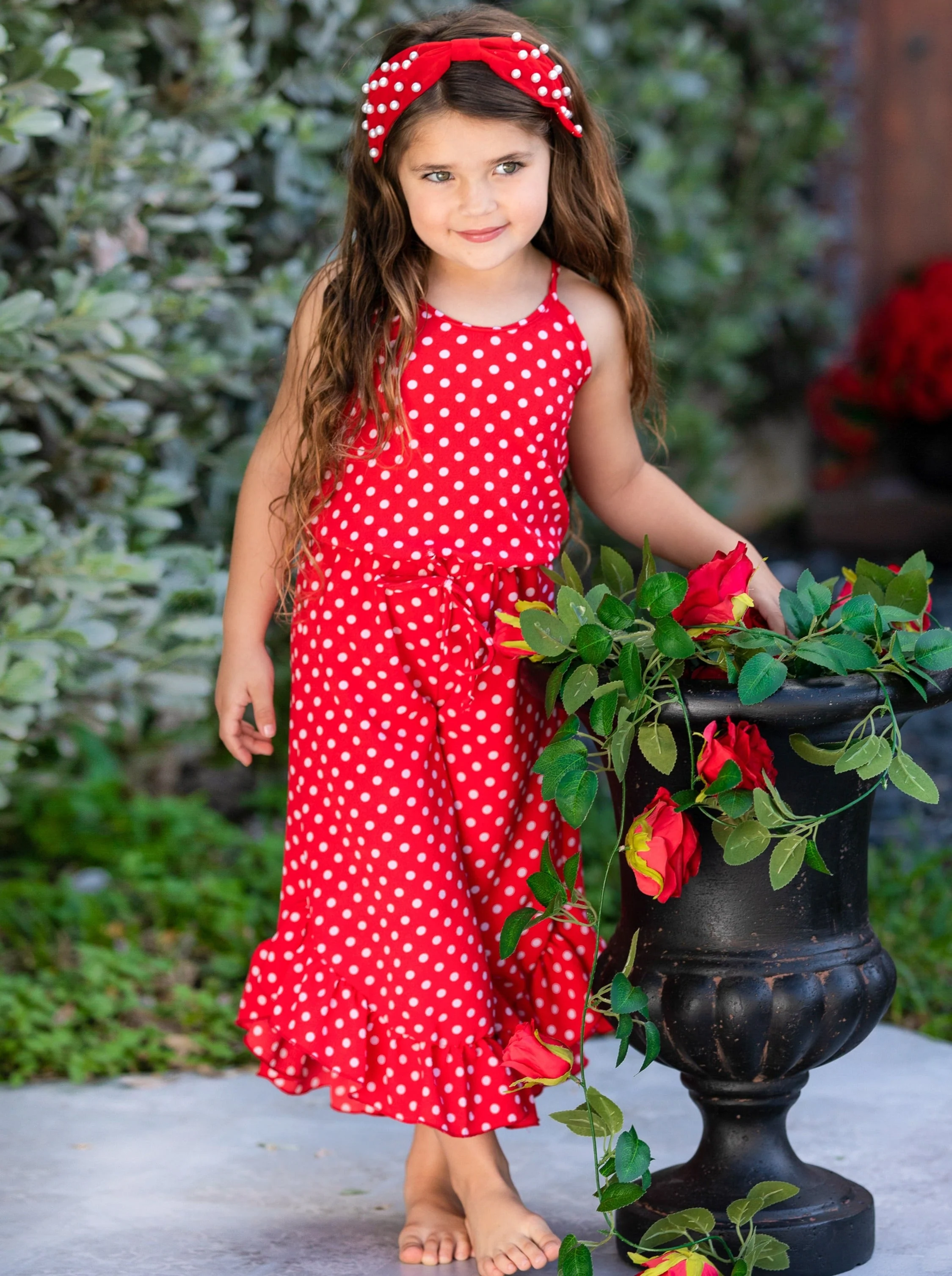 Polka Dot It Ruffle Hem Jumpsuit - Image 5