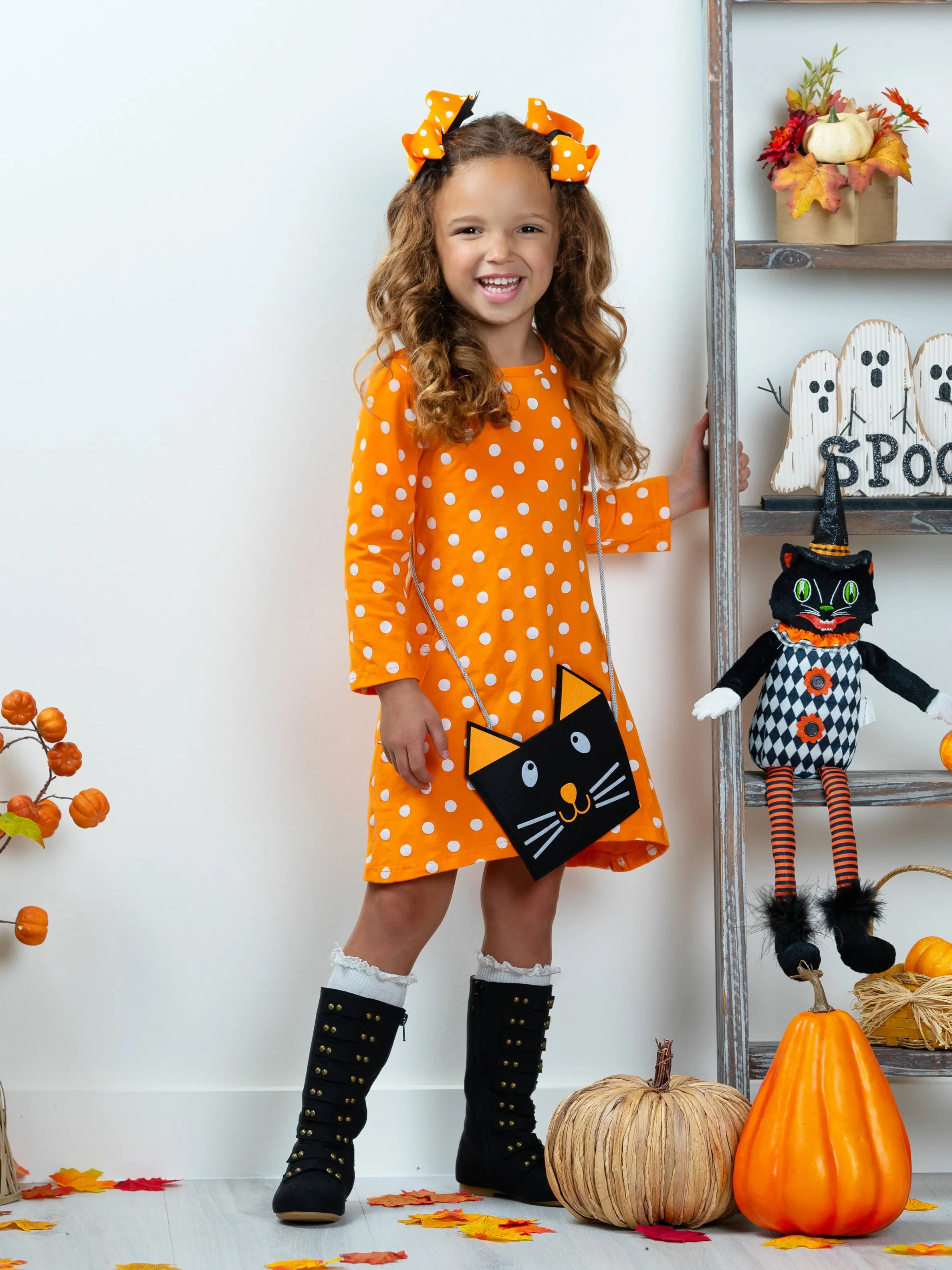 Precious Polka Dot Pocket Dress and Purse Set - Image 3