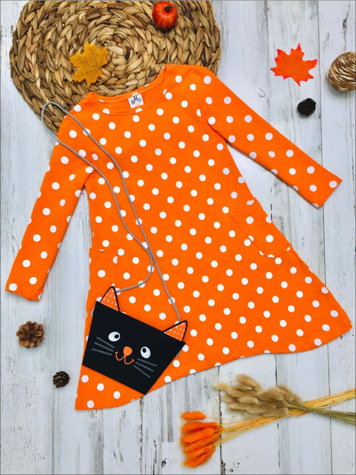 Precious Polka Dot Pocket Dress and Purse Set - Image 4