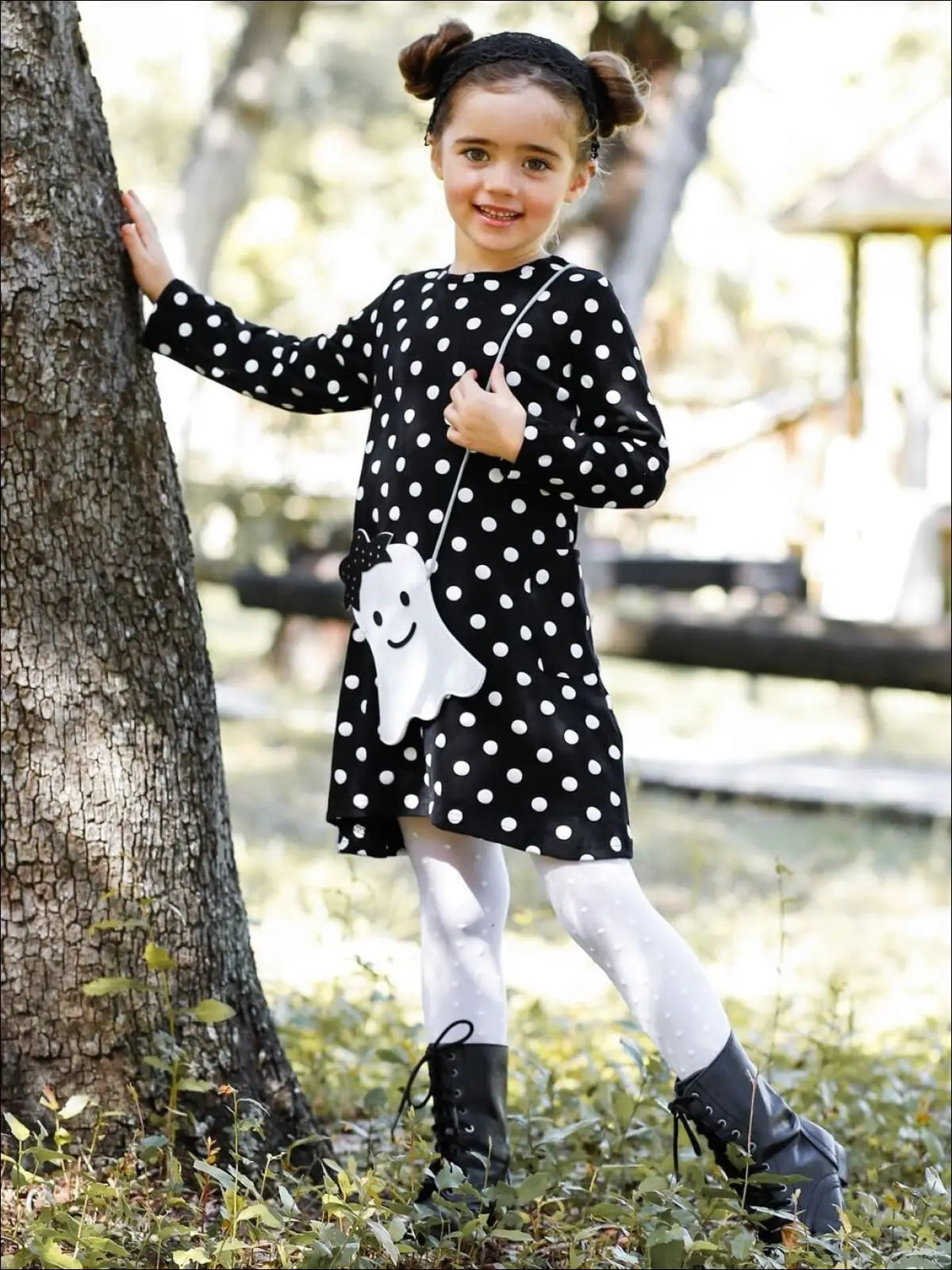 Precious Polka Dot Pocket Dress and Purse Set - Image 7