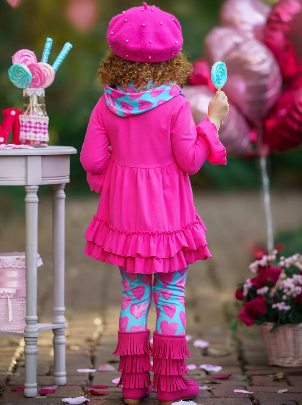 Precious Hearts Tunic, Scarf And Legging Set - Image 6