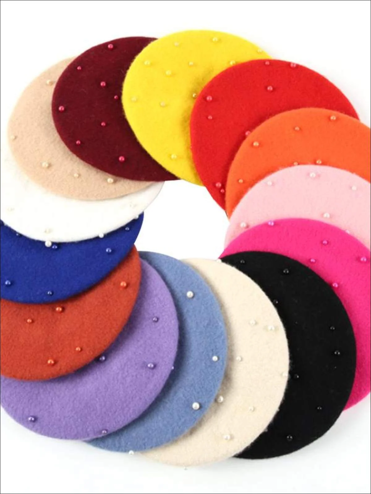 Girls Preppy Pearl Beret - Image 2