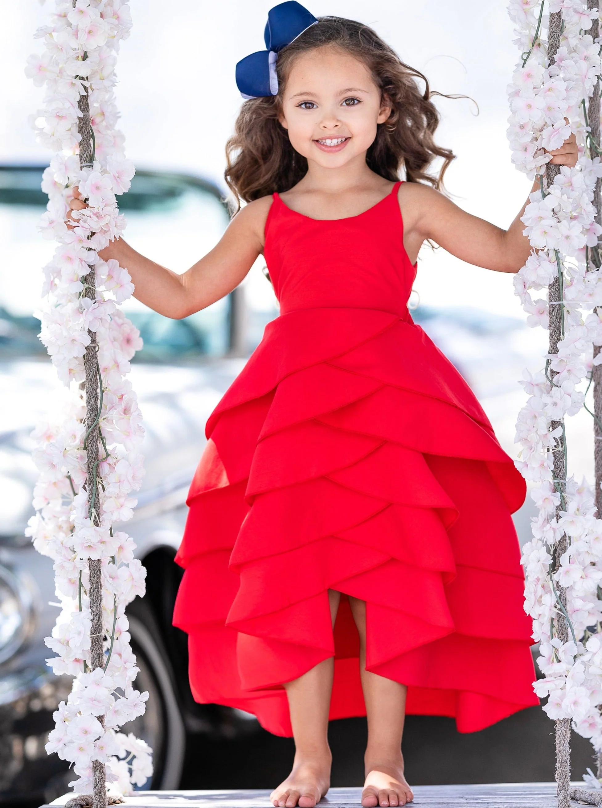 Pretty Petal Ruby Tiered Dress - Image 3