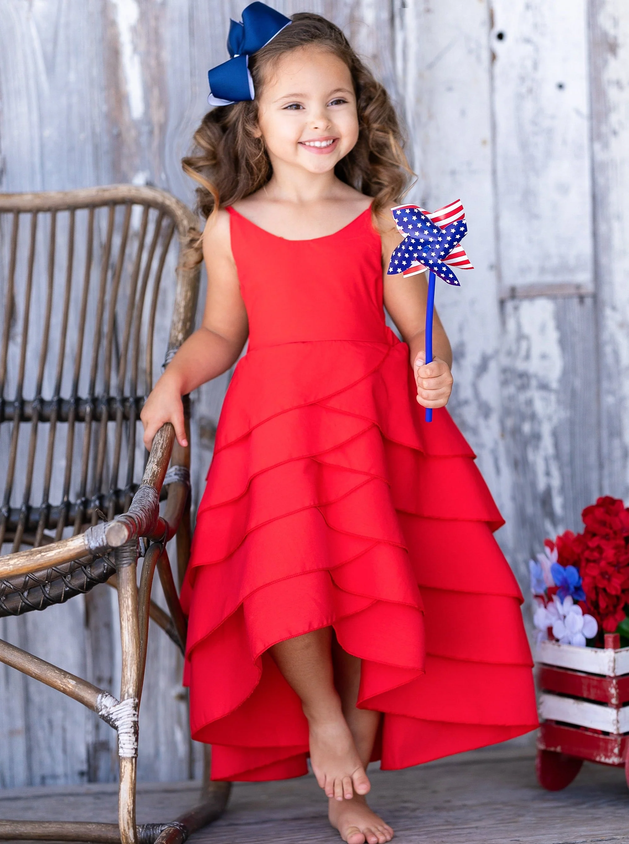 Pretty Petal Ruby Tiered Dress - Image 4